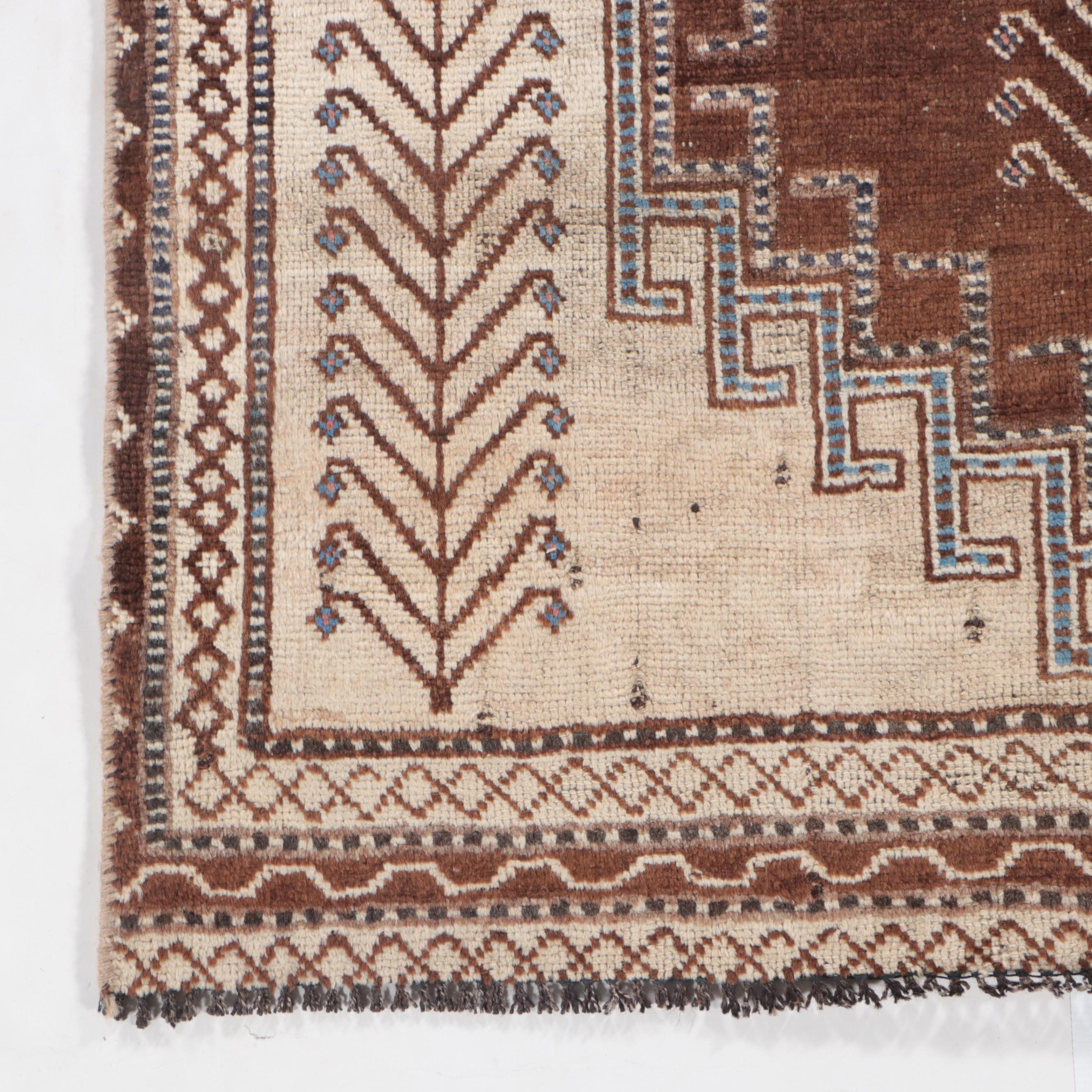 3'6 x 6'11 Hand-Knotted Afghan Tribal Area Rug
