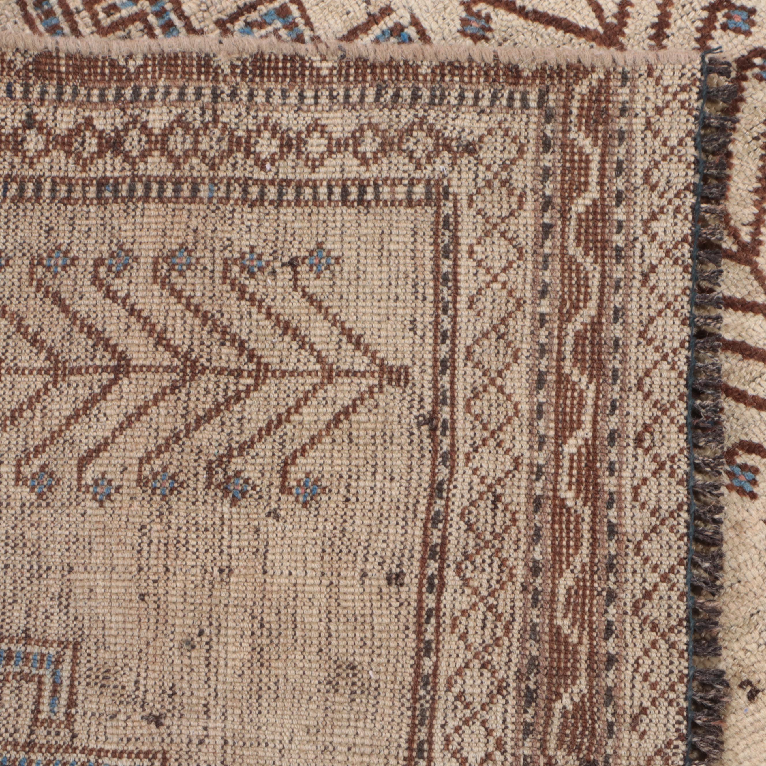 3'6 x 6'11 Hand-Knotted Afghan Tribal Area Rug