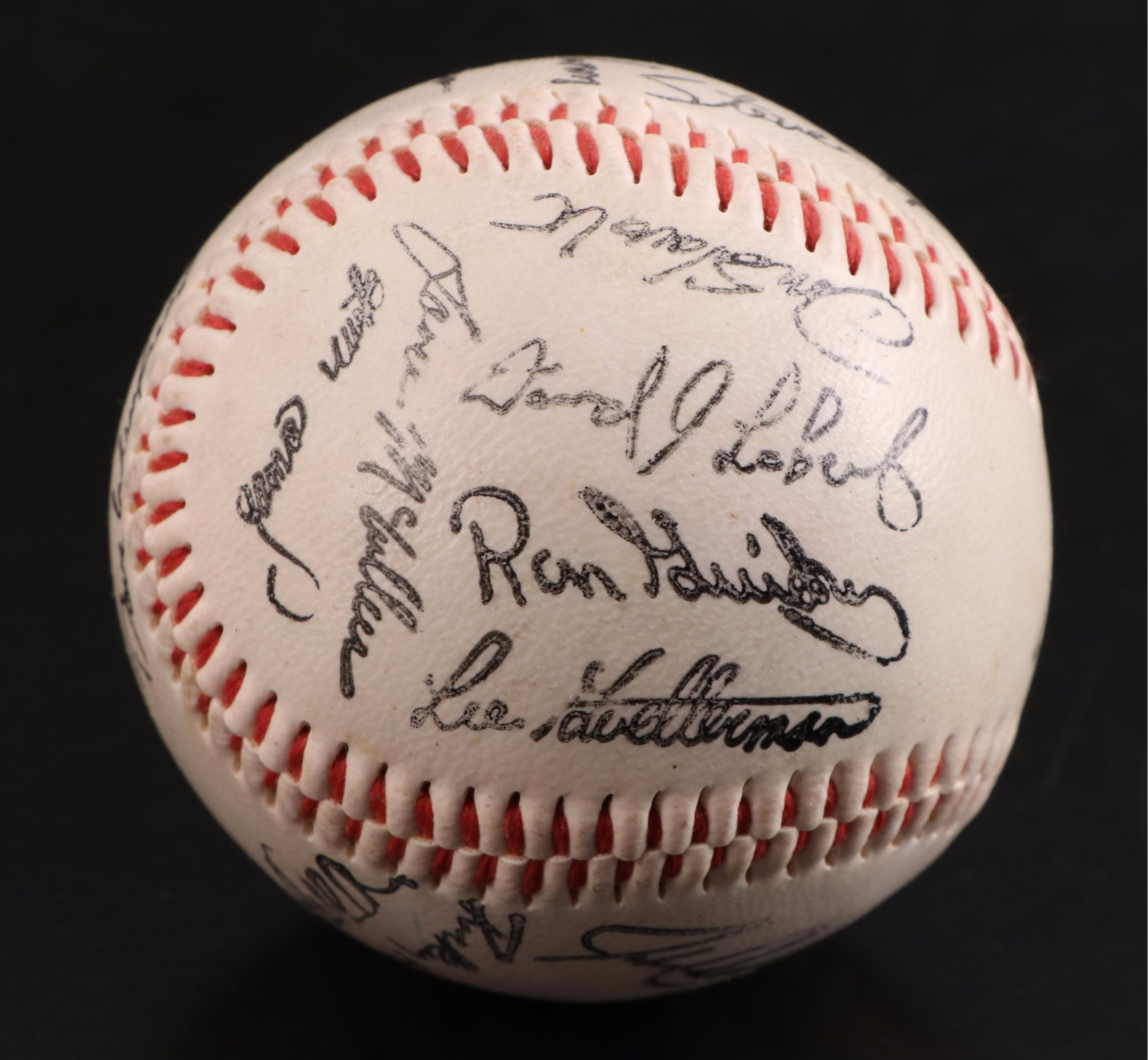 Dave Phillips 1987 WS Umpire Signed Baseball with More Commemorative Baseballs