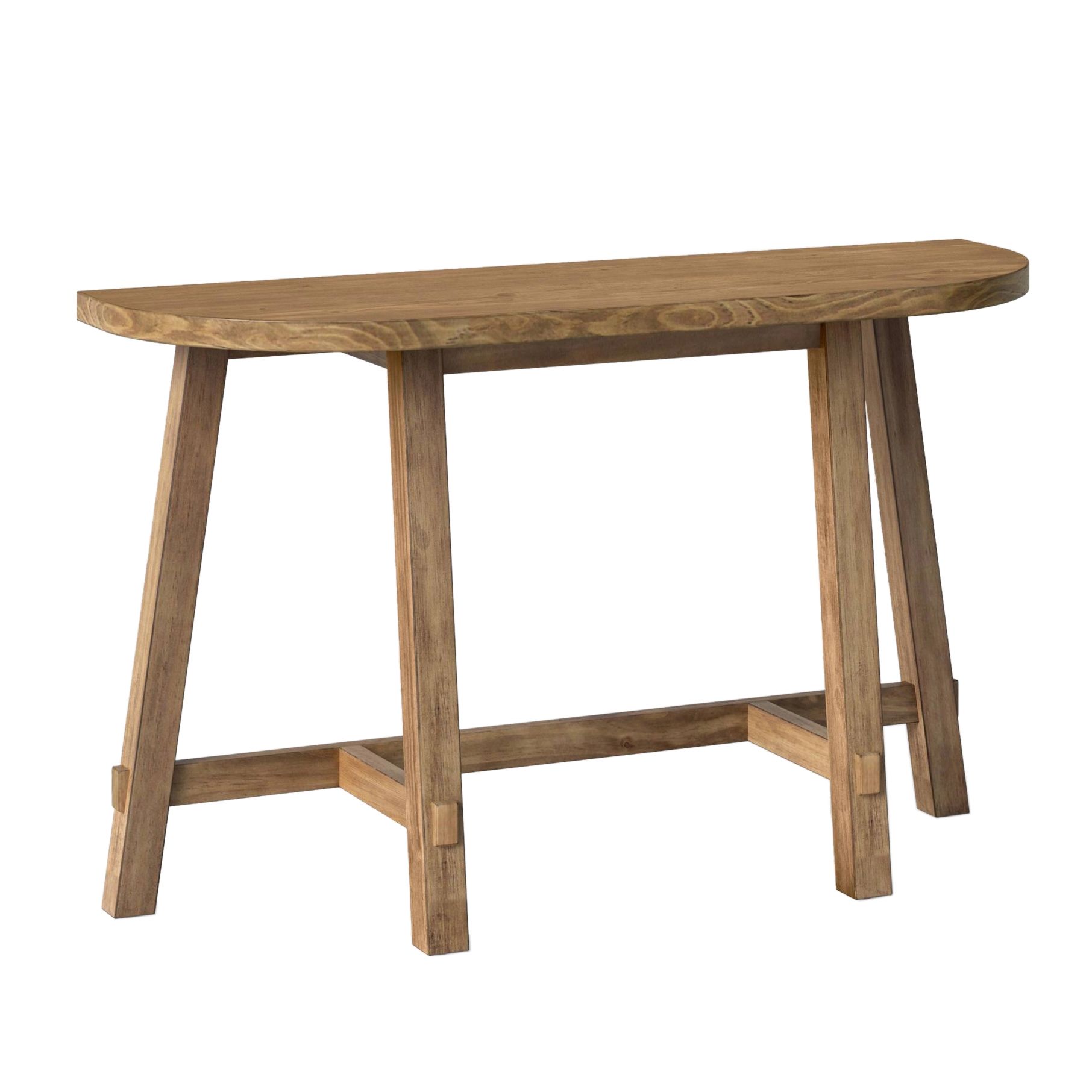 Threshold Rounded Wood Console Table