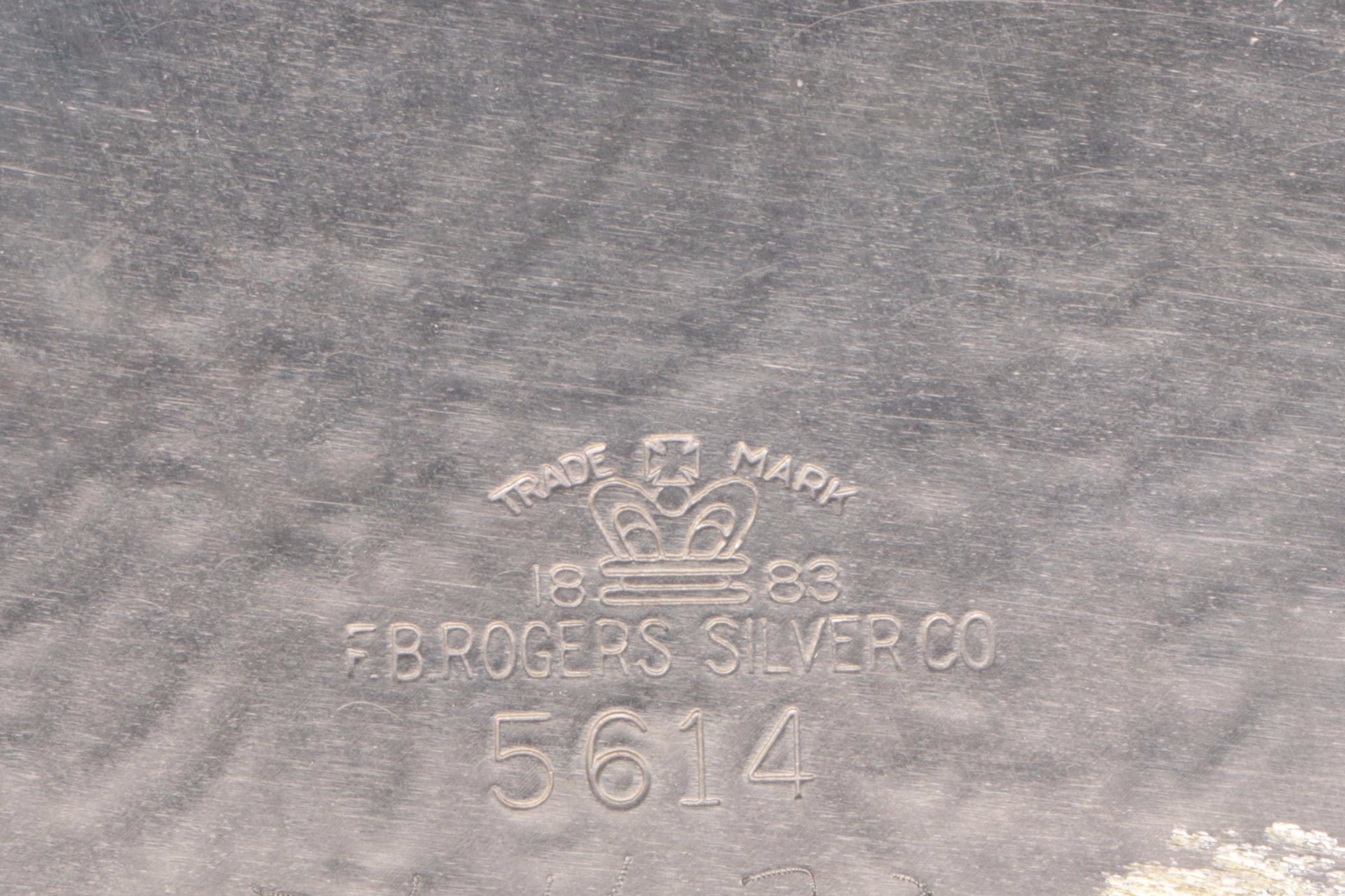 F.B Rogers Silver Plate Punch Service, Mid-20th Century