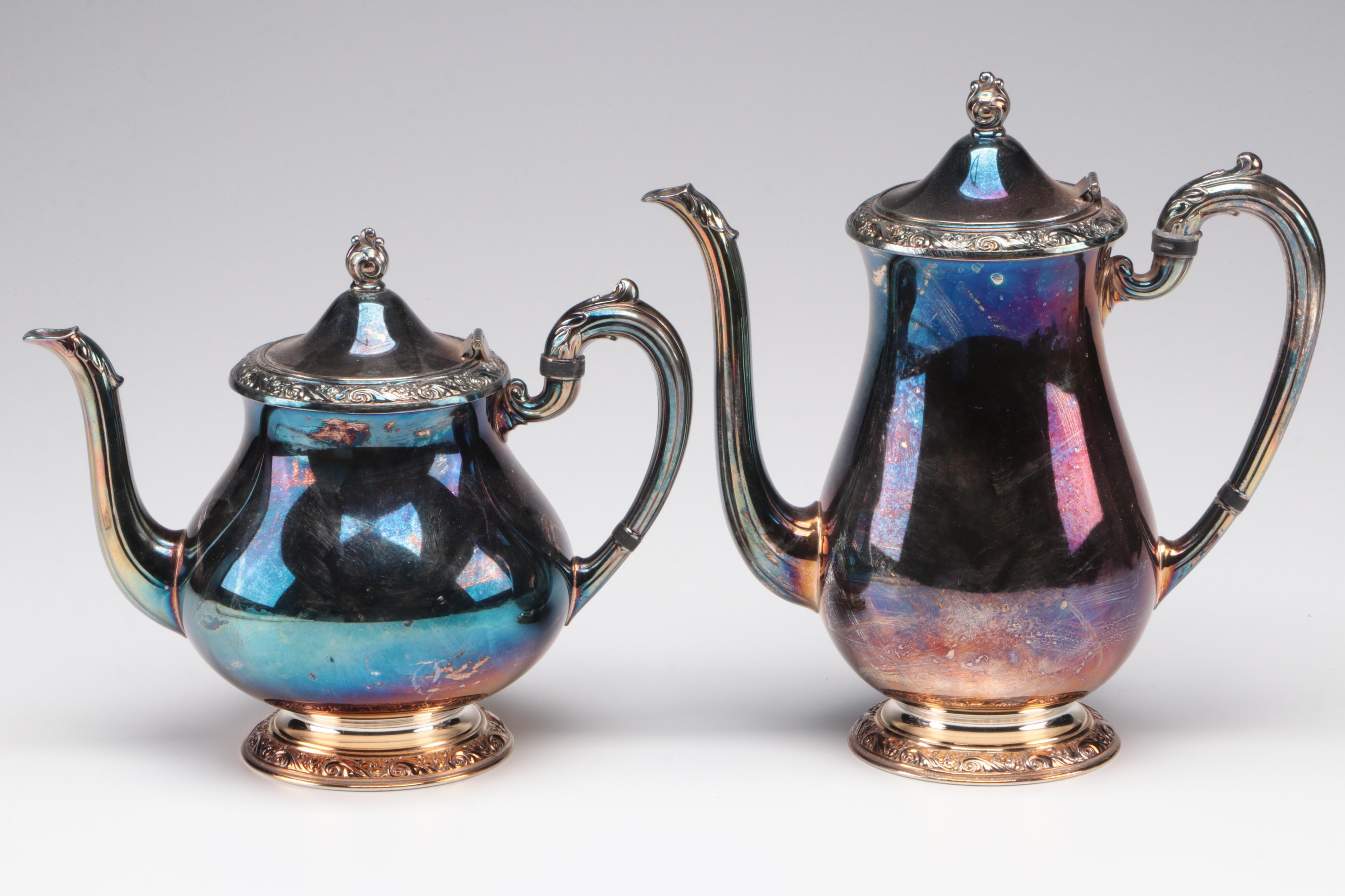 Oneida Community "Queen Bess" Tudor Plate Tea Service with Tray