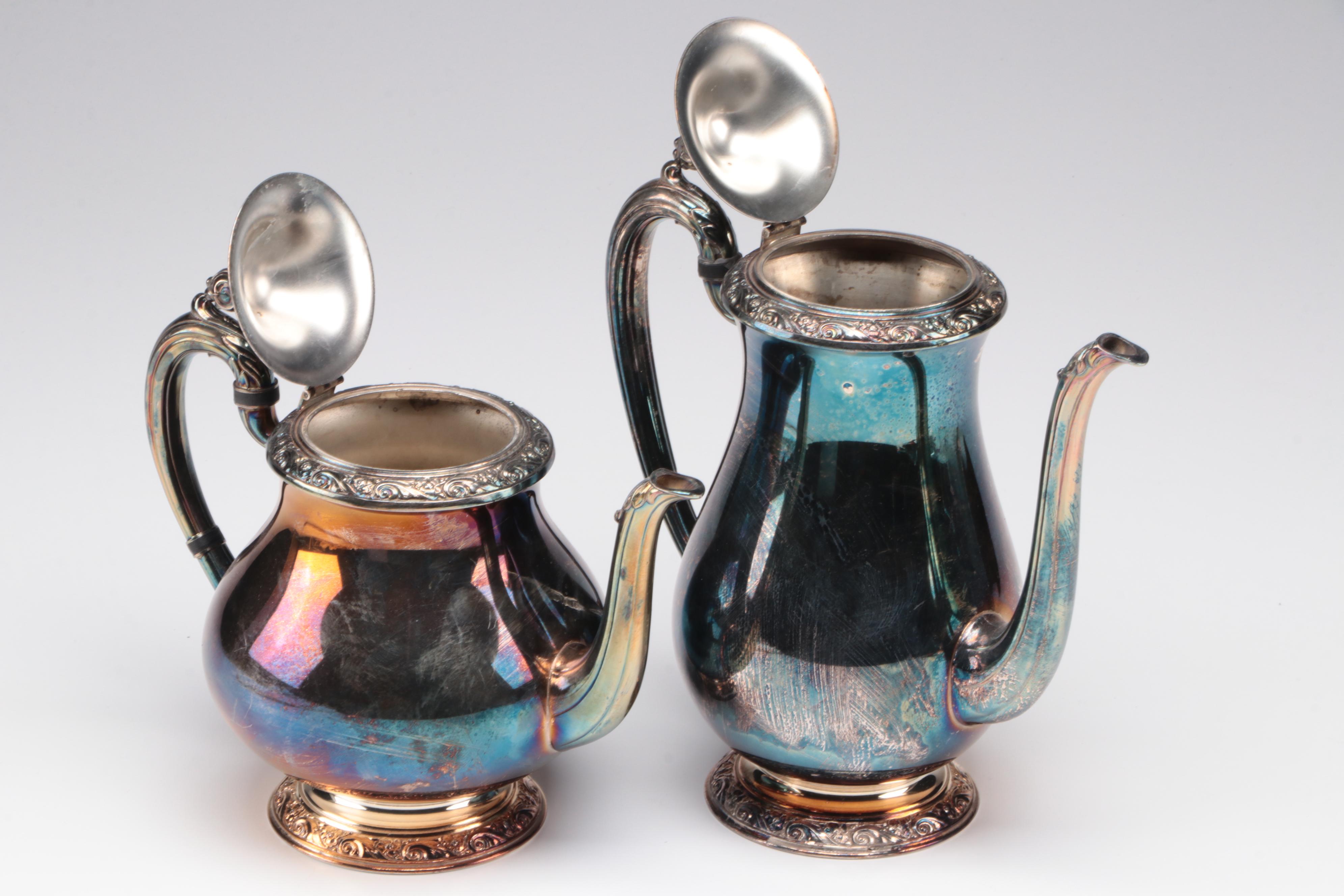 Oneida Community "Queen Bess" Tudor Plate Tea Service with Tray