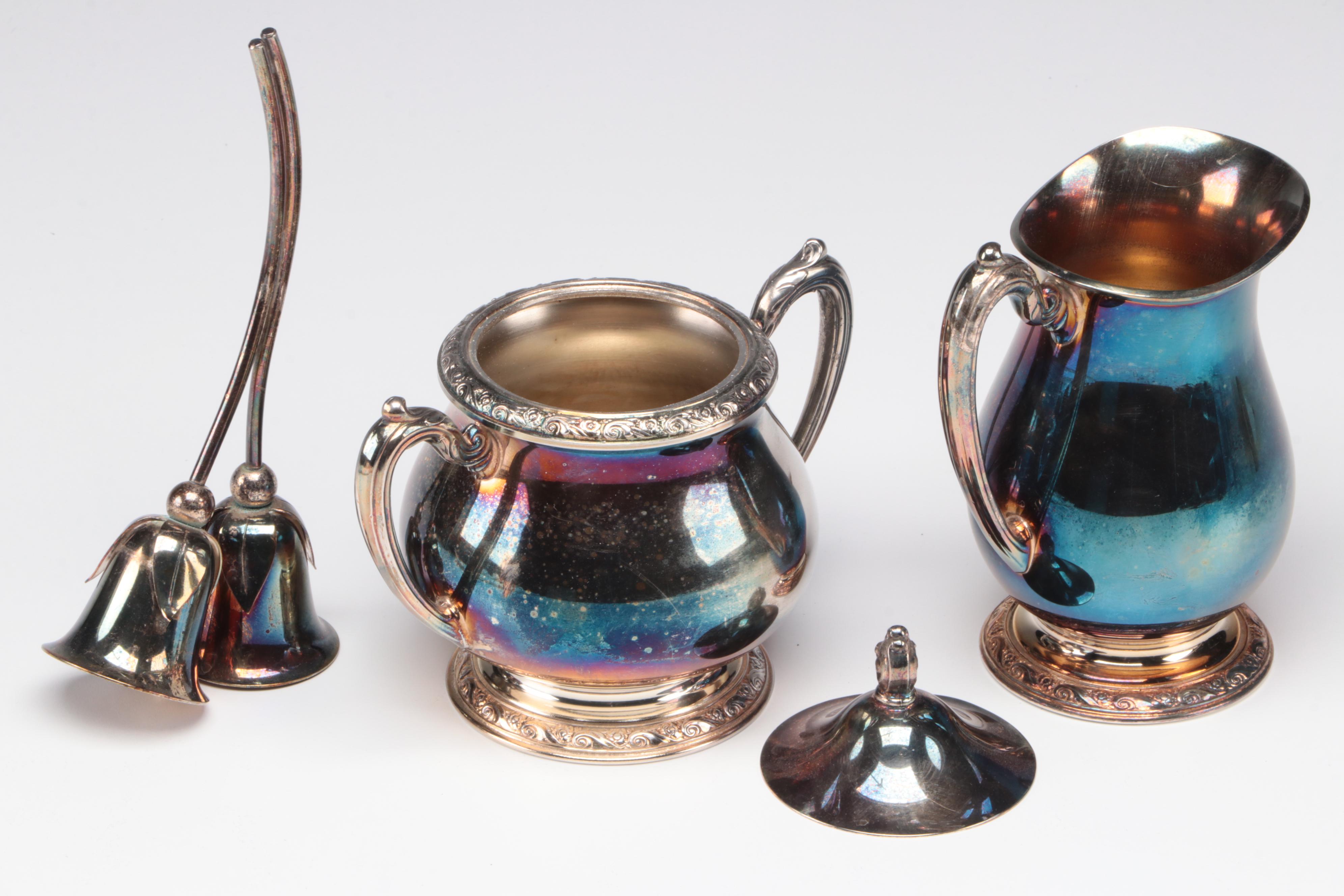 Oneida Community "Queen Bess" Tudor Plate Tea Service with Tray