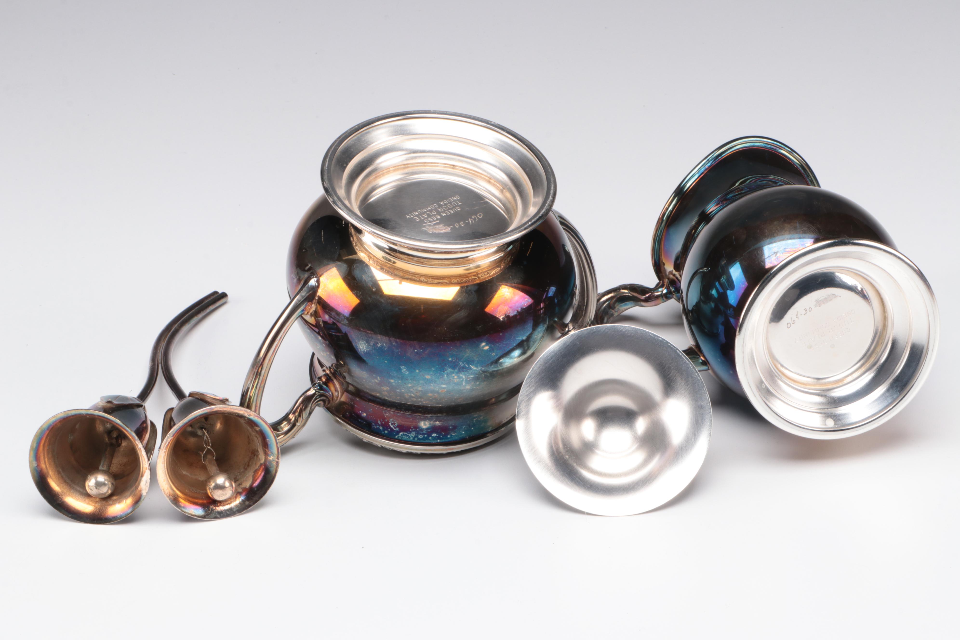 Oneida Community "Queen Bess" Tudor Plate Tea Service with Tray