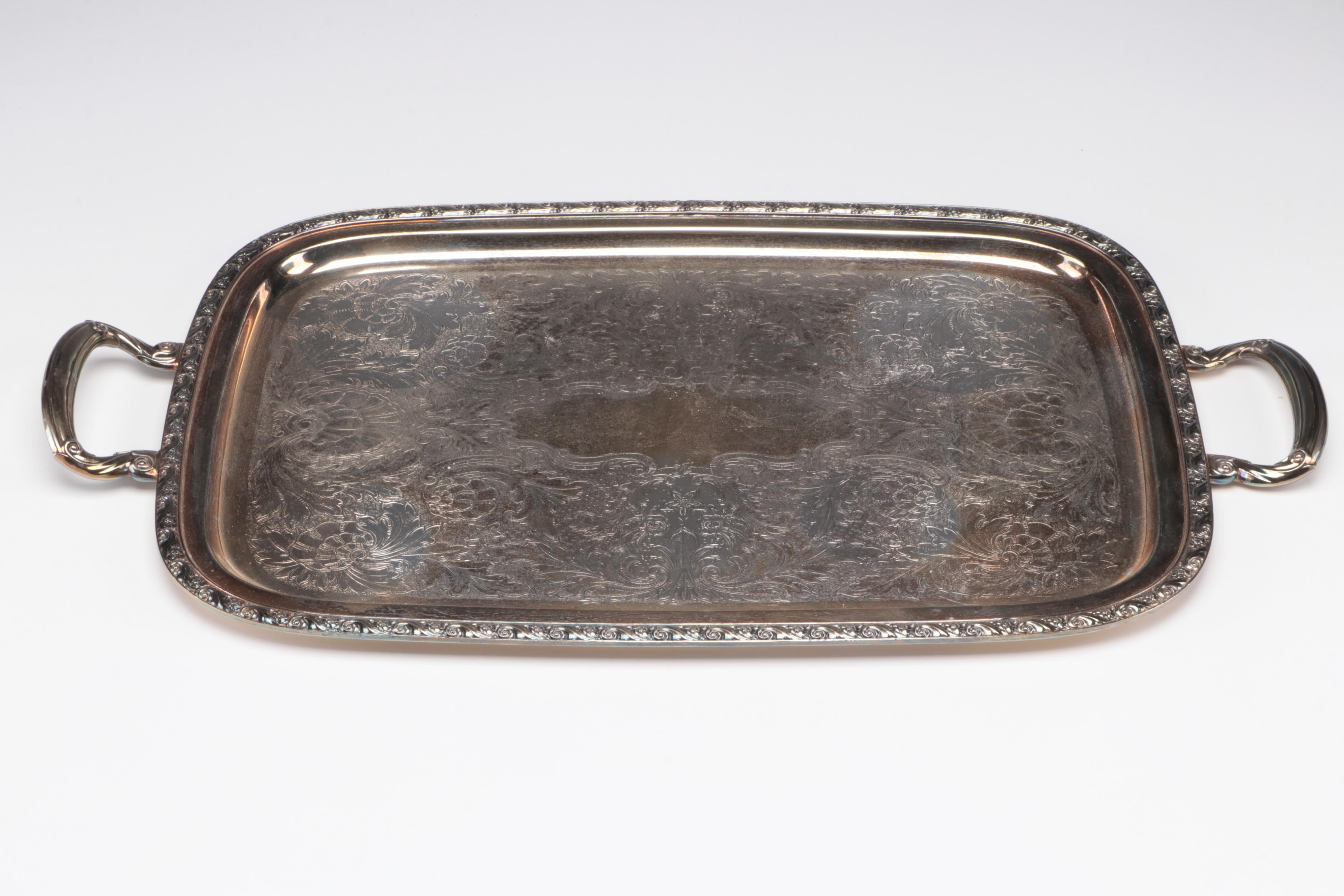 Oneida Community "Queen Bess" Tudor Plate Tea Service with Tray