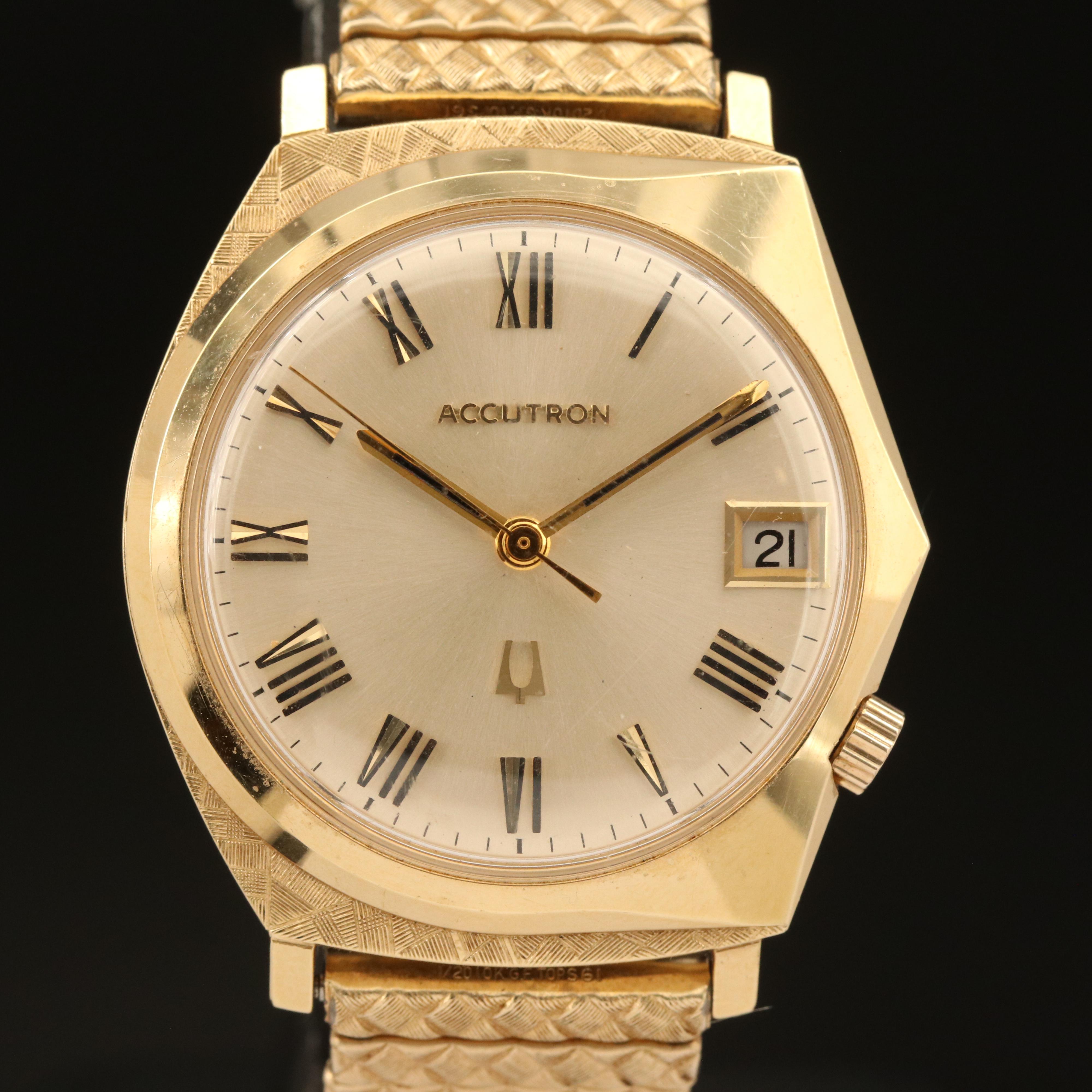 1967 14K Bulova Accutron Tuning Fork Watch