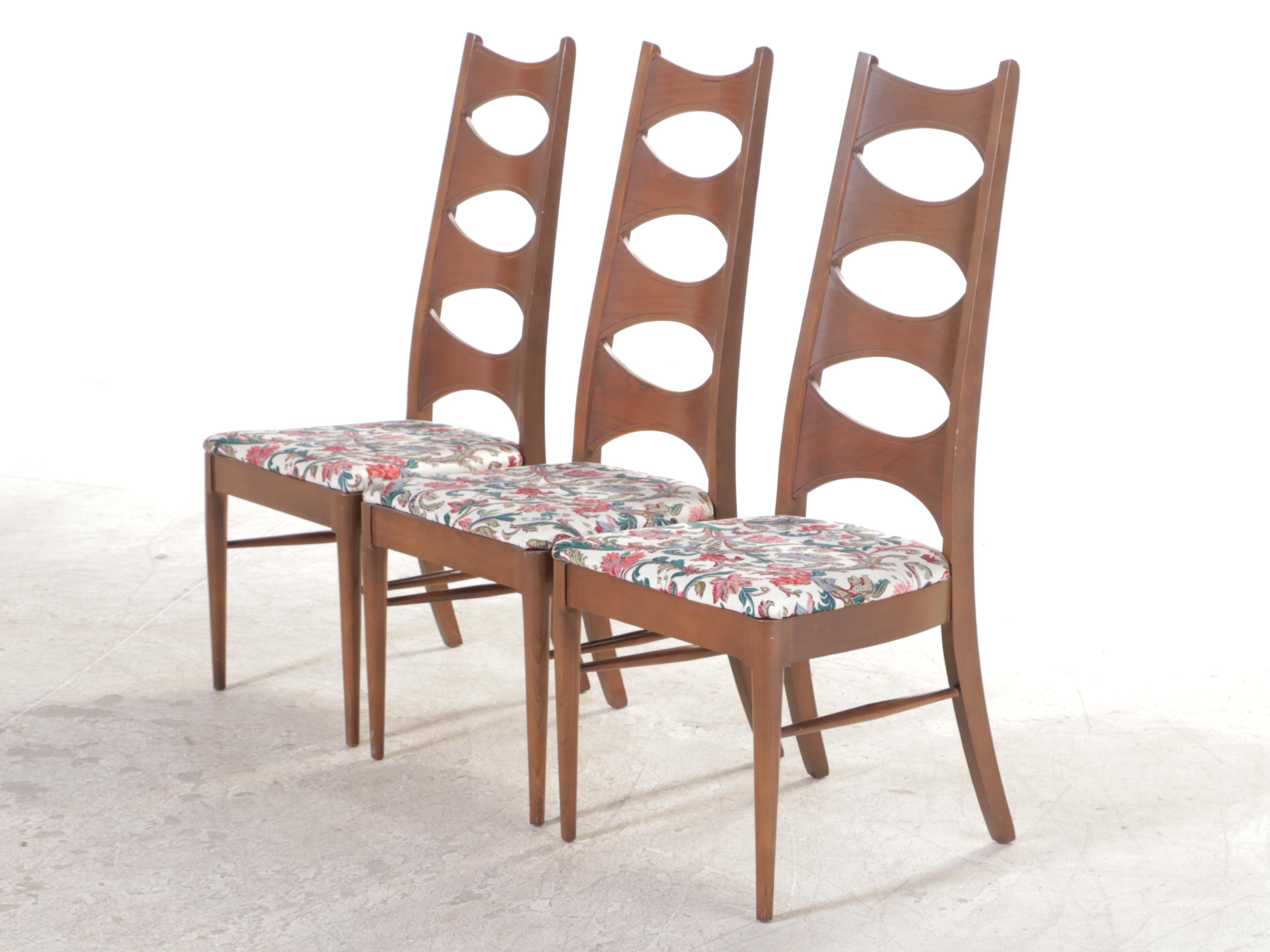 Six-Piece Blowing Rock Furniture Mid Century Modern Walnut Dining Set