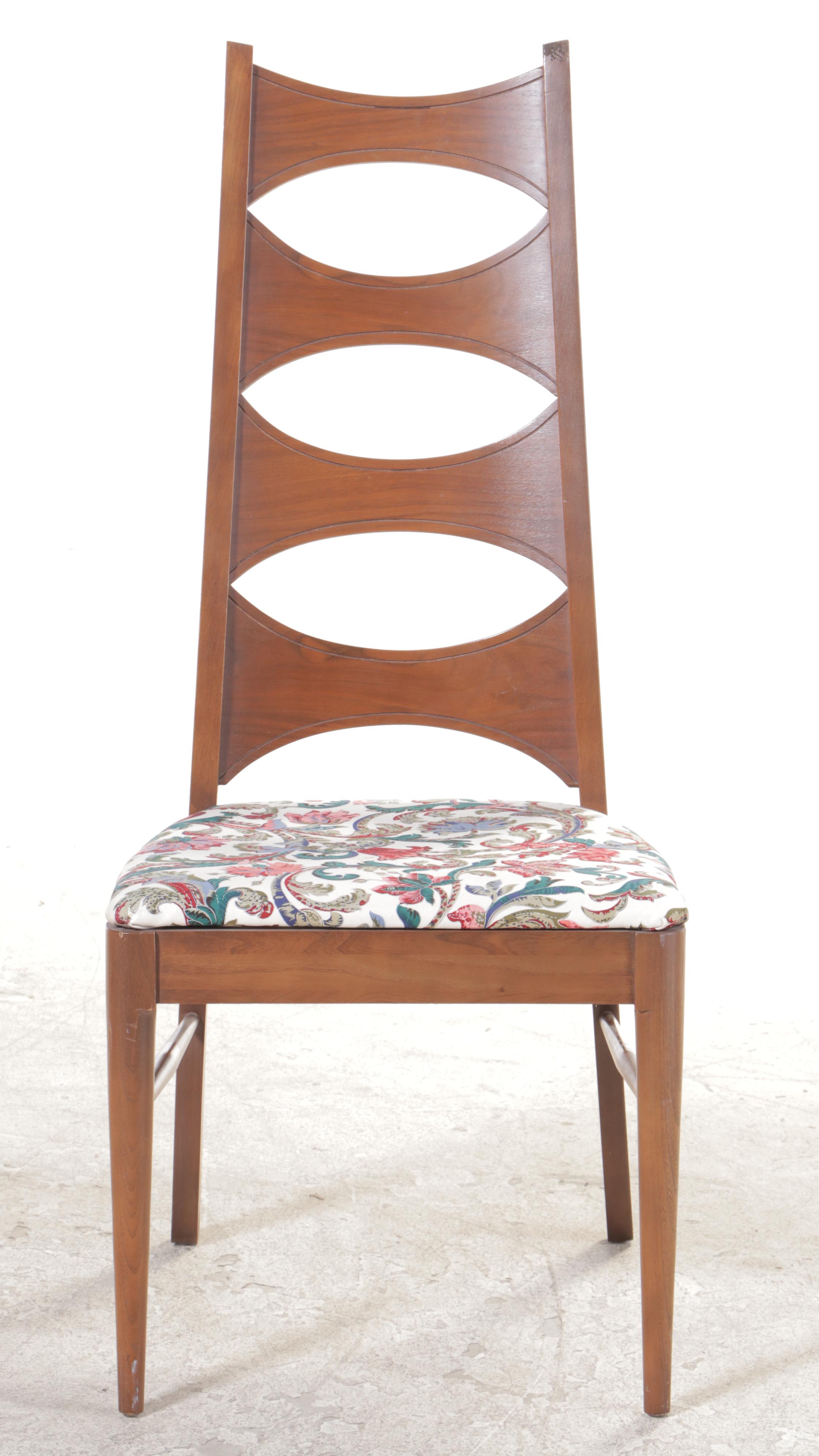 Six-Piece Blowing Rock Furniture Mid Century Modern Walnut Dining Set