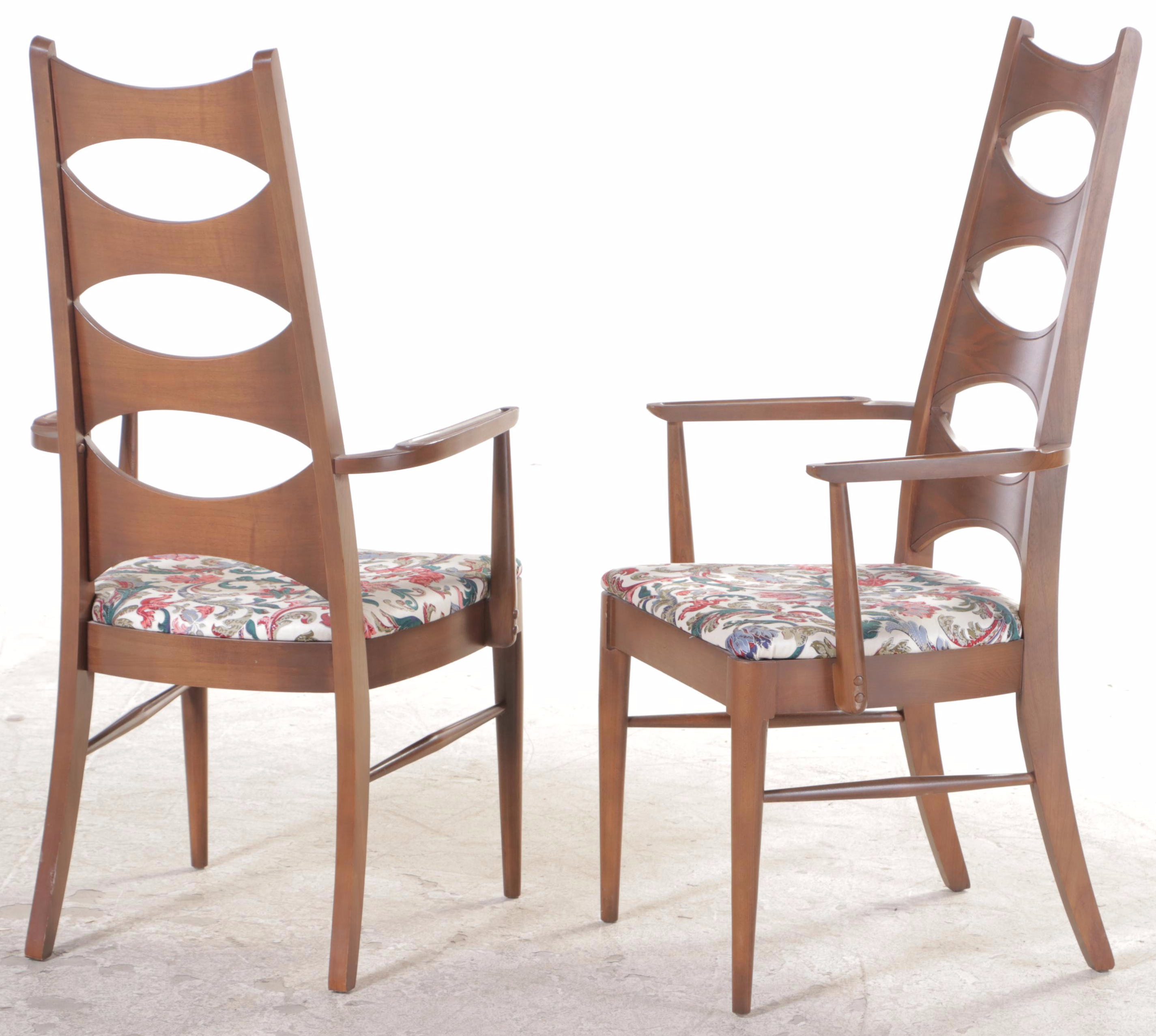 Six-Piece Blowing Rock Furniture Mid Century Modern Walnut Dining Set