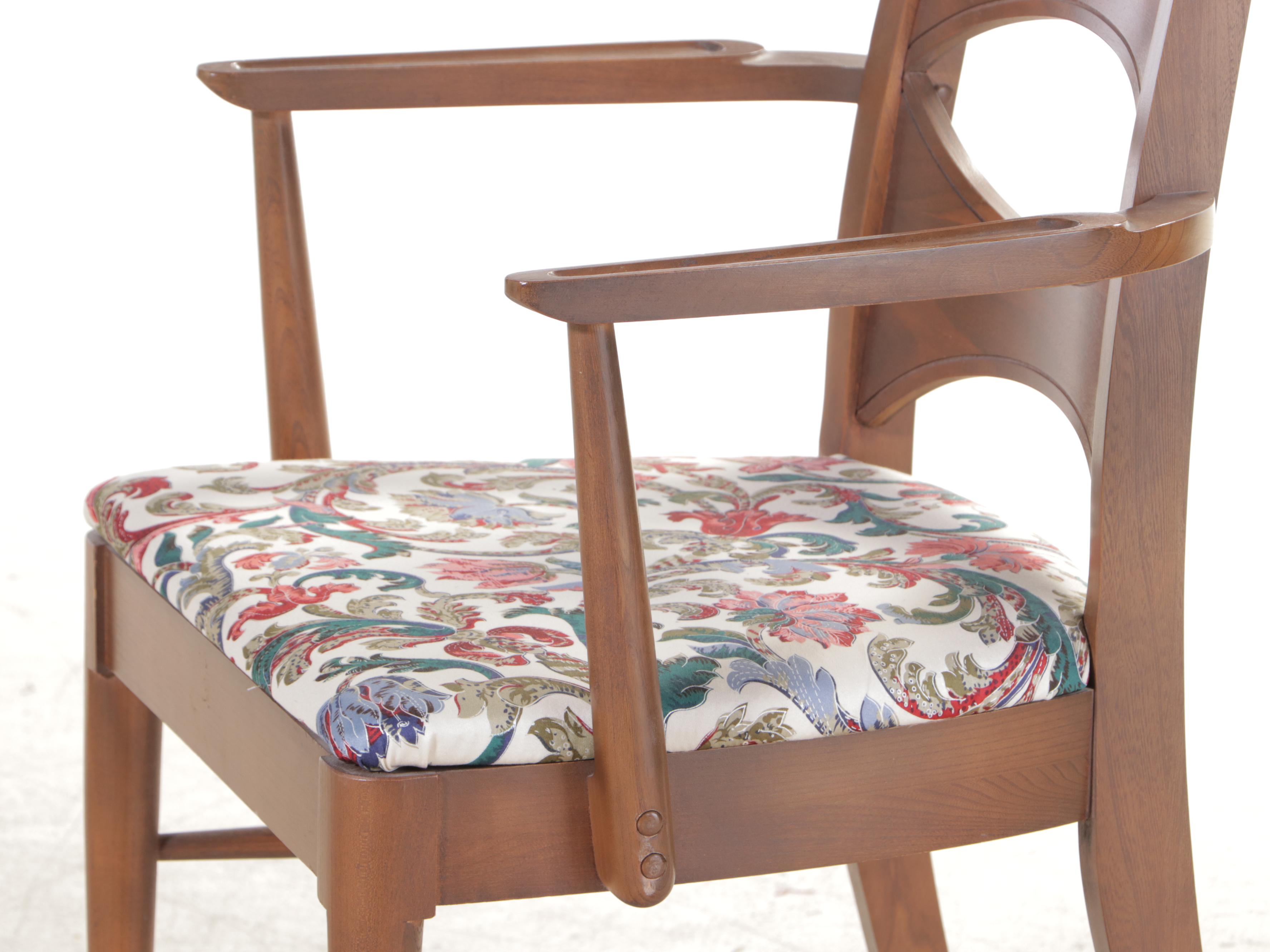 Six-Piece Blowing Rock Furniture Mid Century Modern Walnut Dining Set