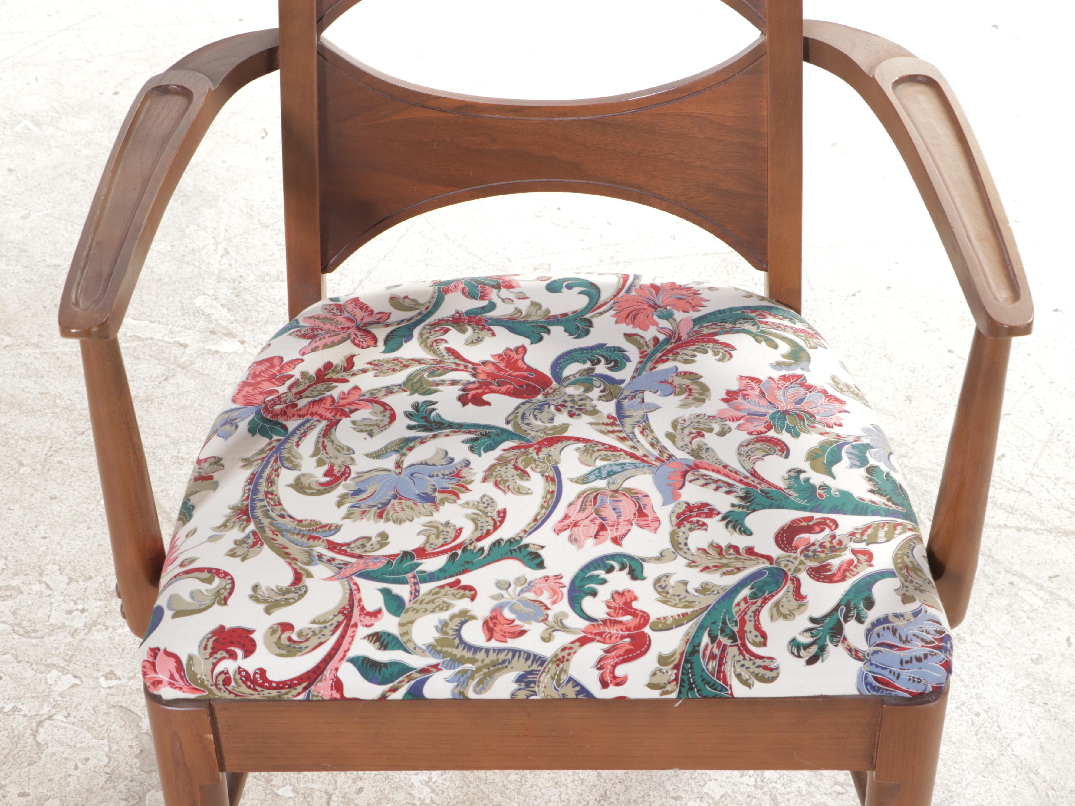 Six-Piece Blowing Rock Furniture Mid Century Modern Walnut Dining Set