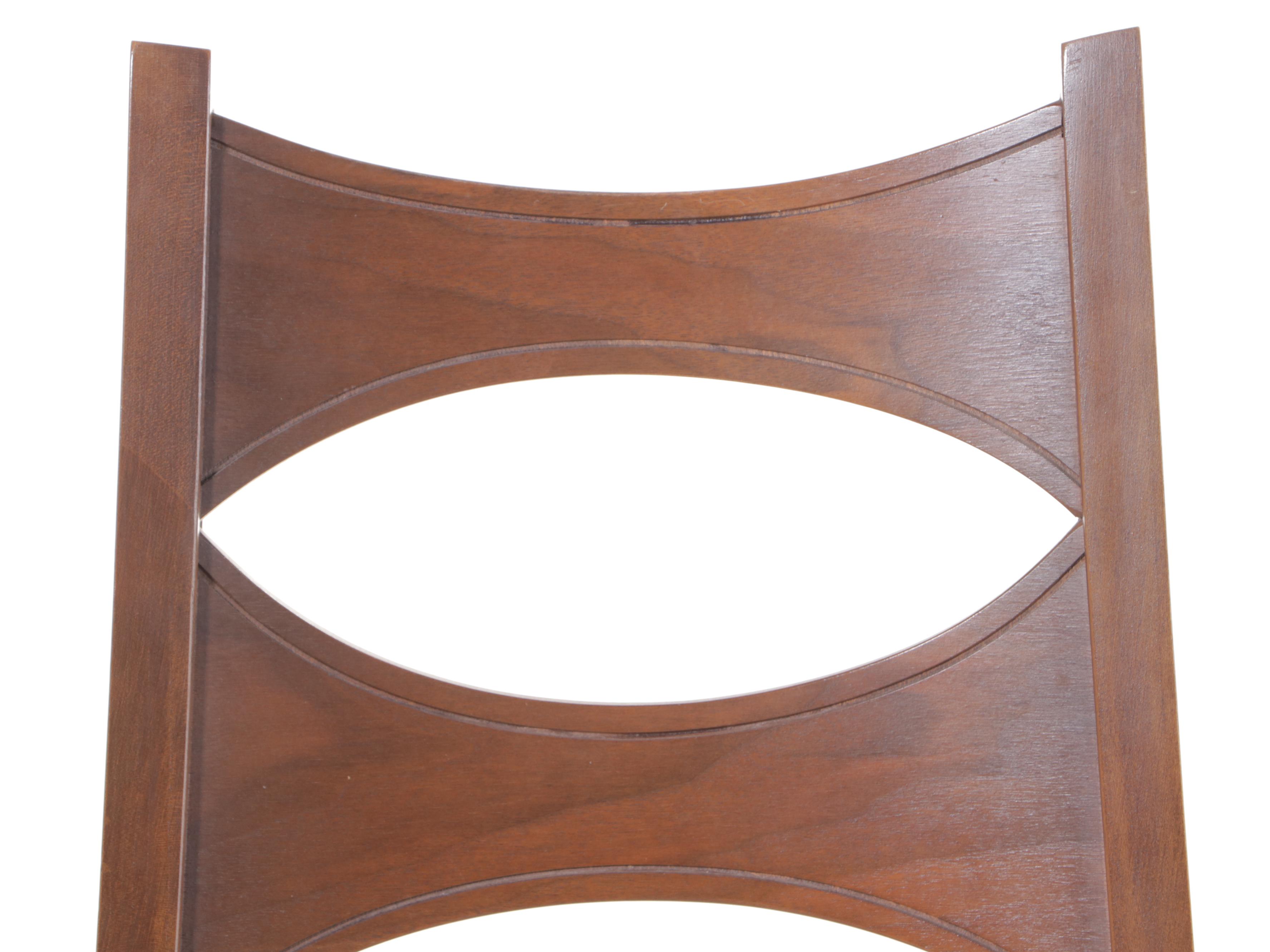 Six-Piece Blowing Rock Furniture Mid Century Modern Walnut Dining Set