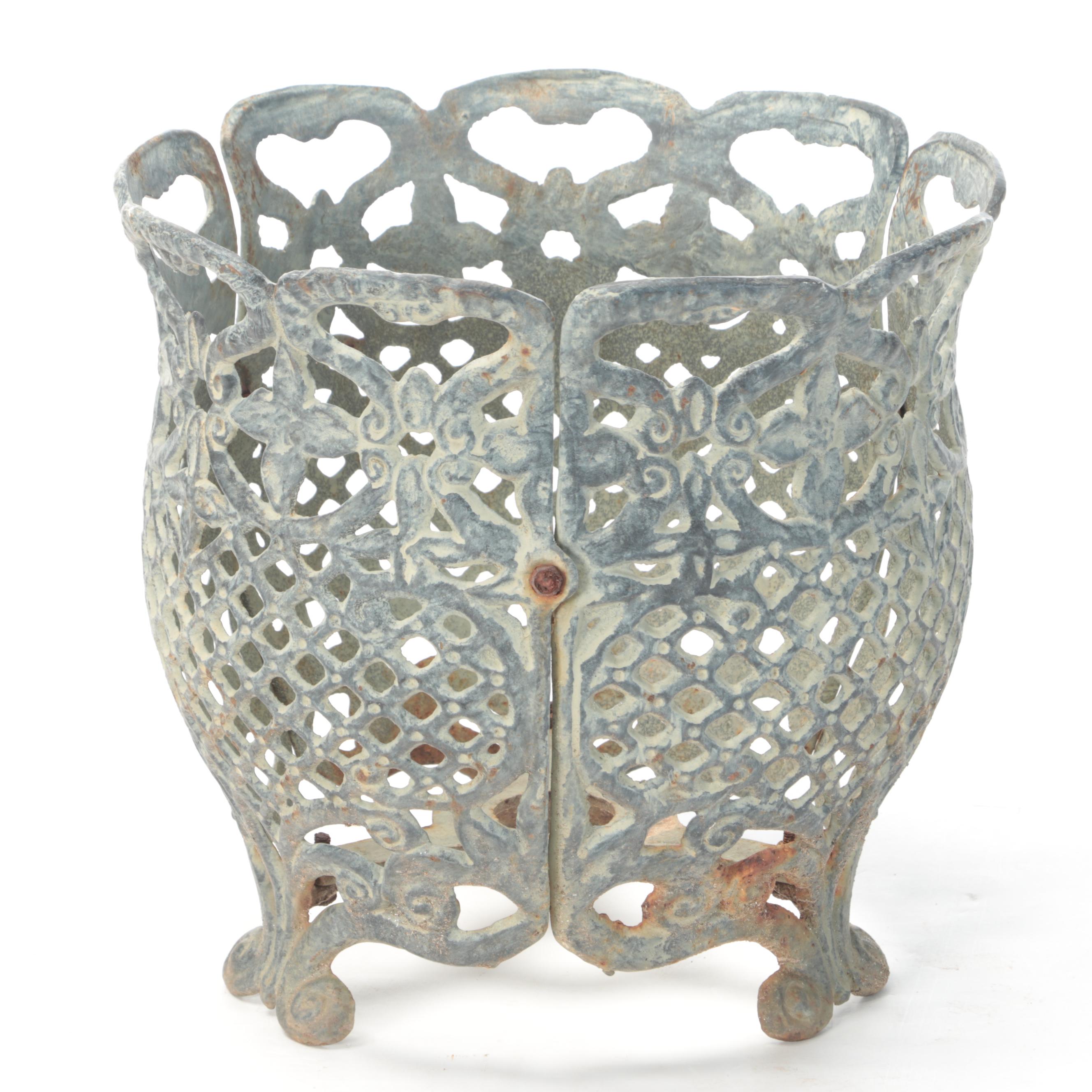 Neoclassical Style Urn Shaped and Other Cast Metal Planter