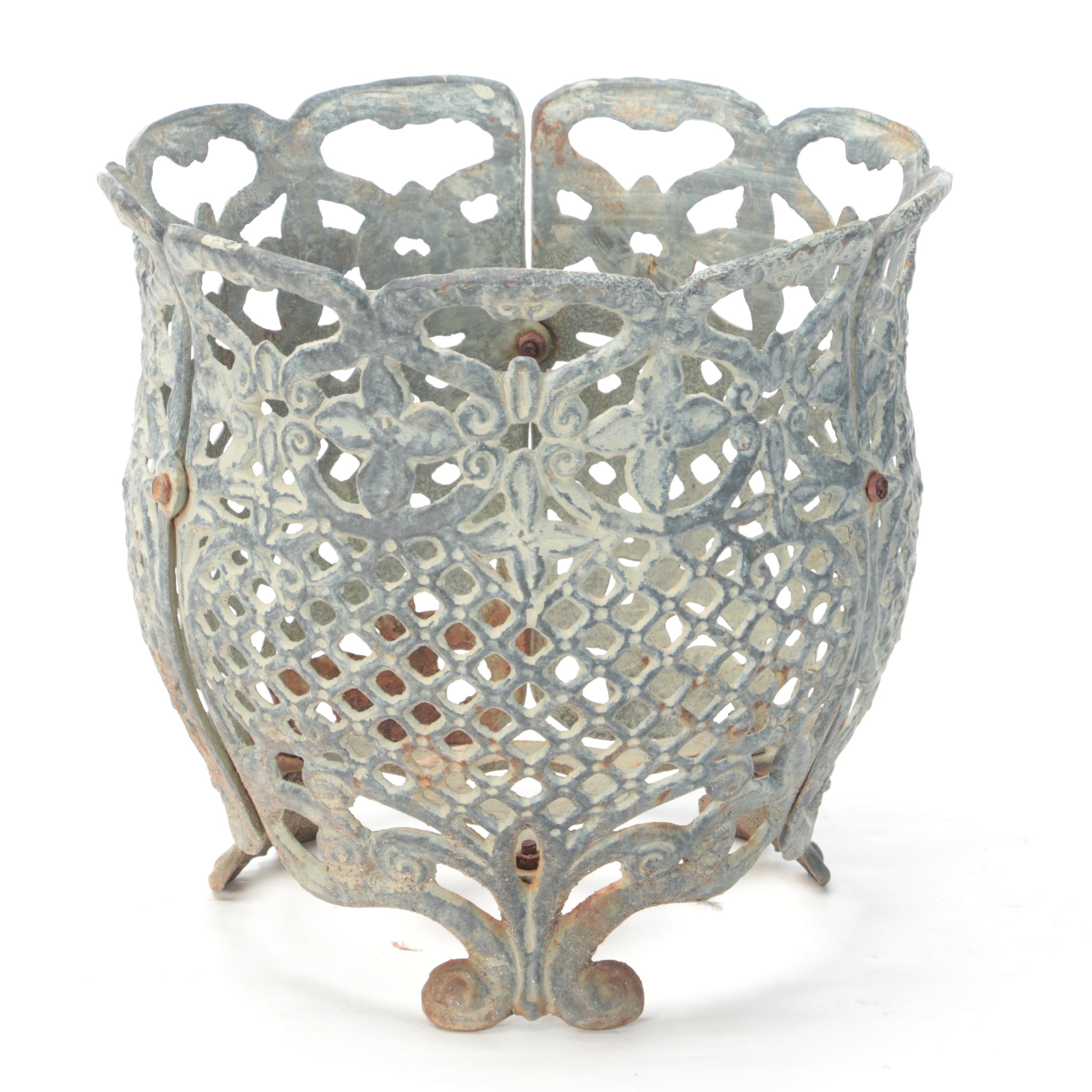 Neoclassical Style Urn Shaped and Other Cast Metal Planter