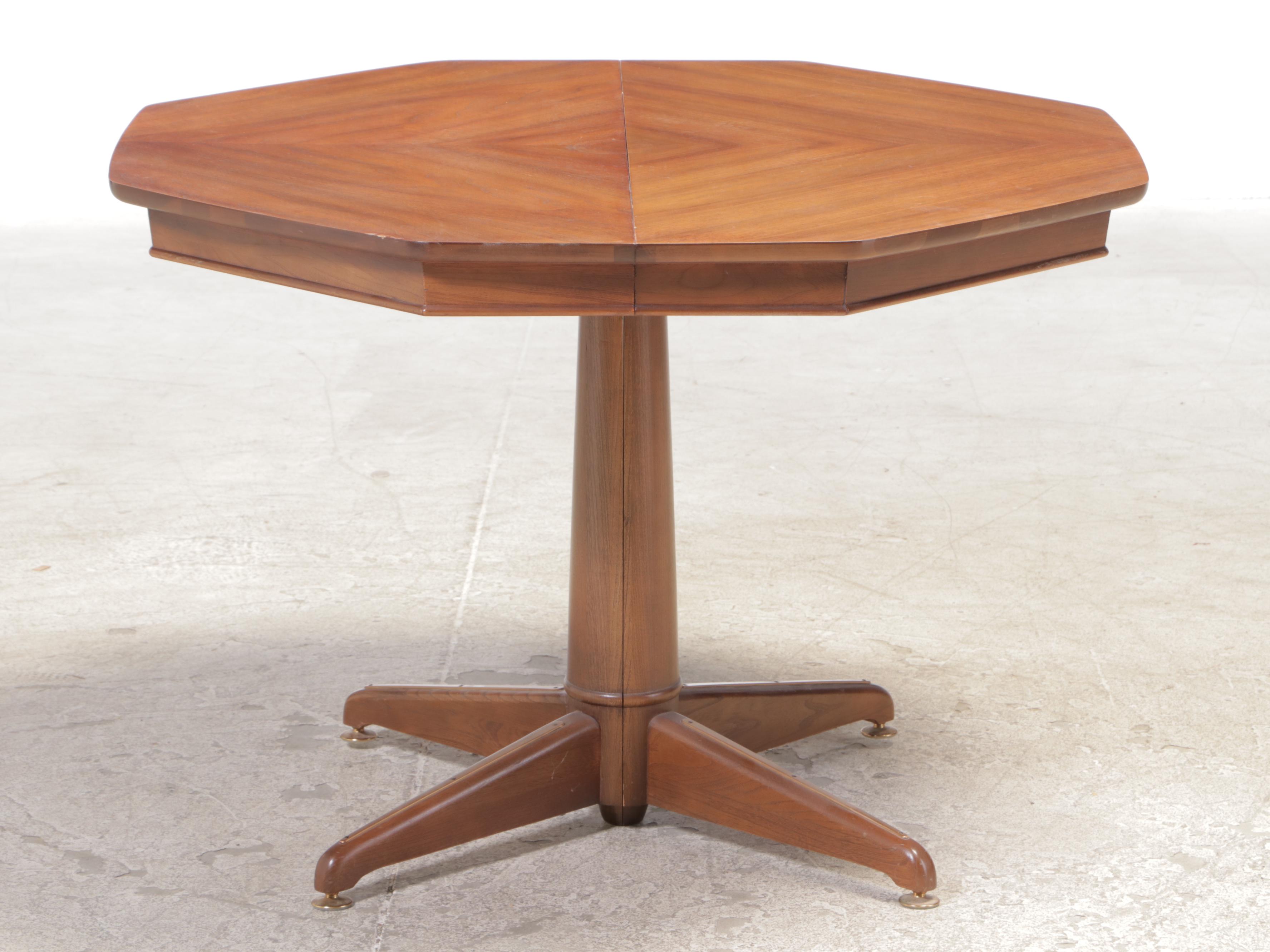 Six-Piece Blowing Rock Furniture Mid Century Modern Walnut Dining Set