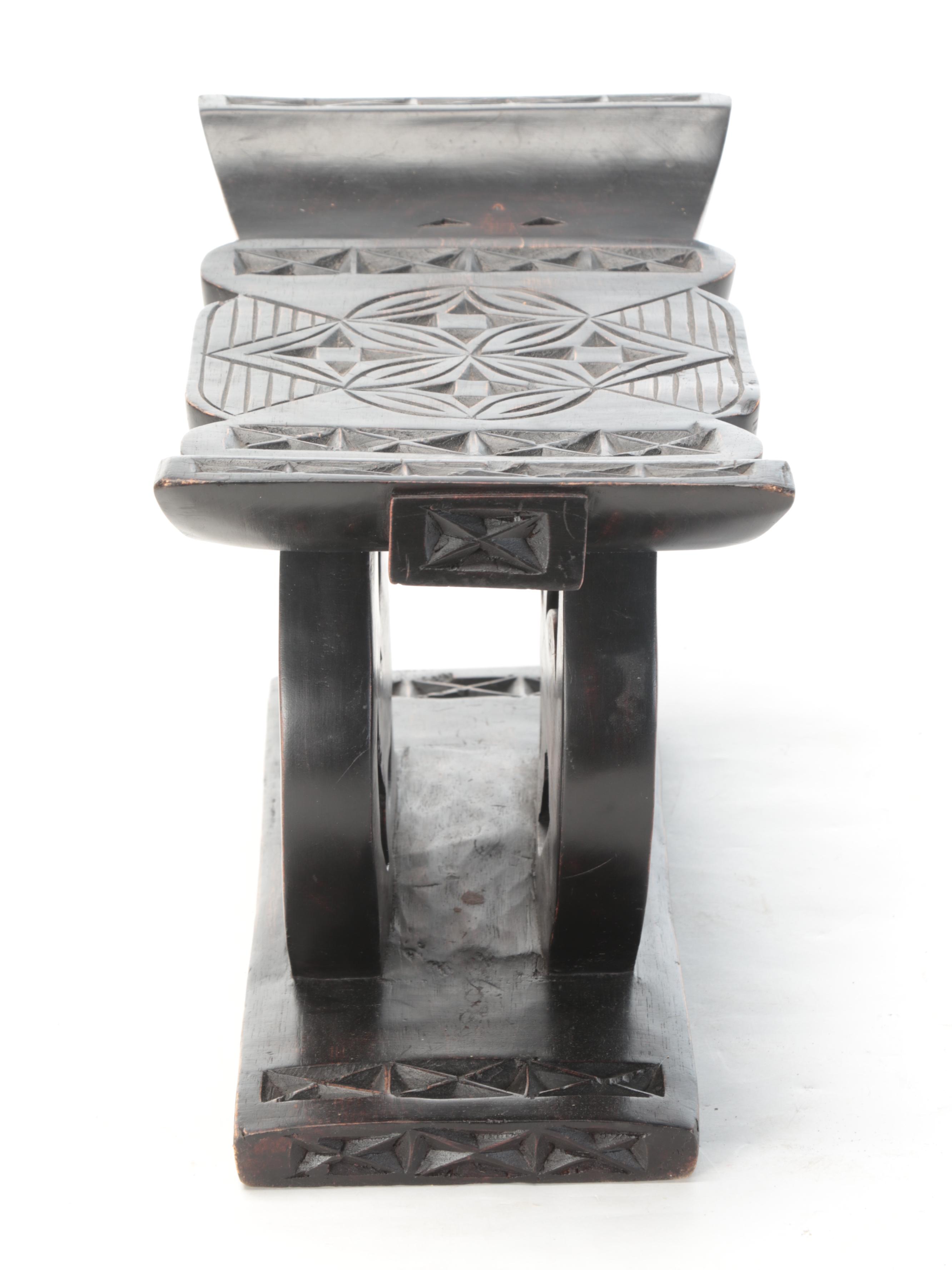 Asante (Ghana) Carved Wooden Stool