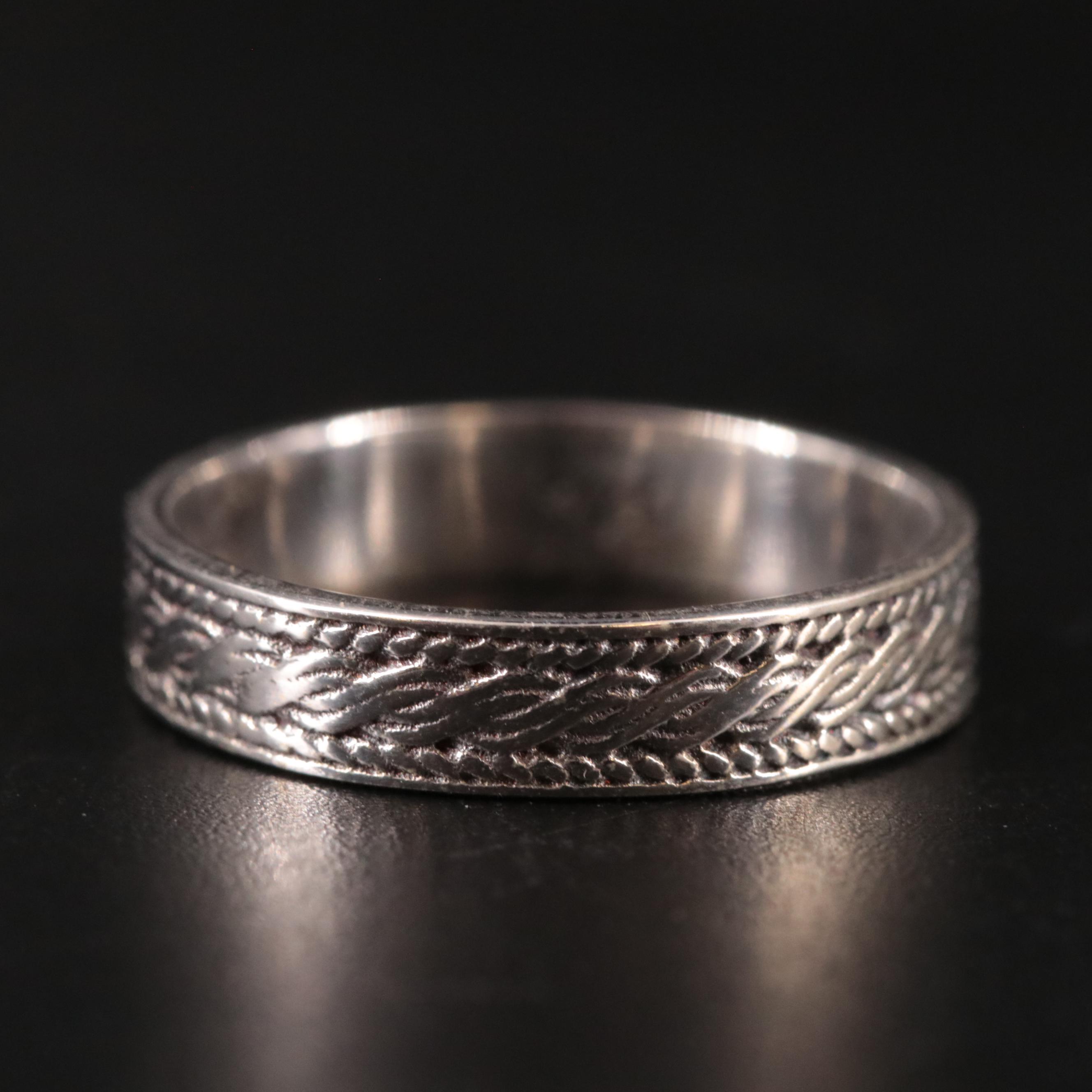 Sterling Textured Band