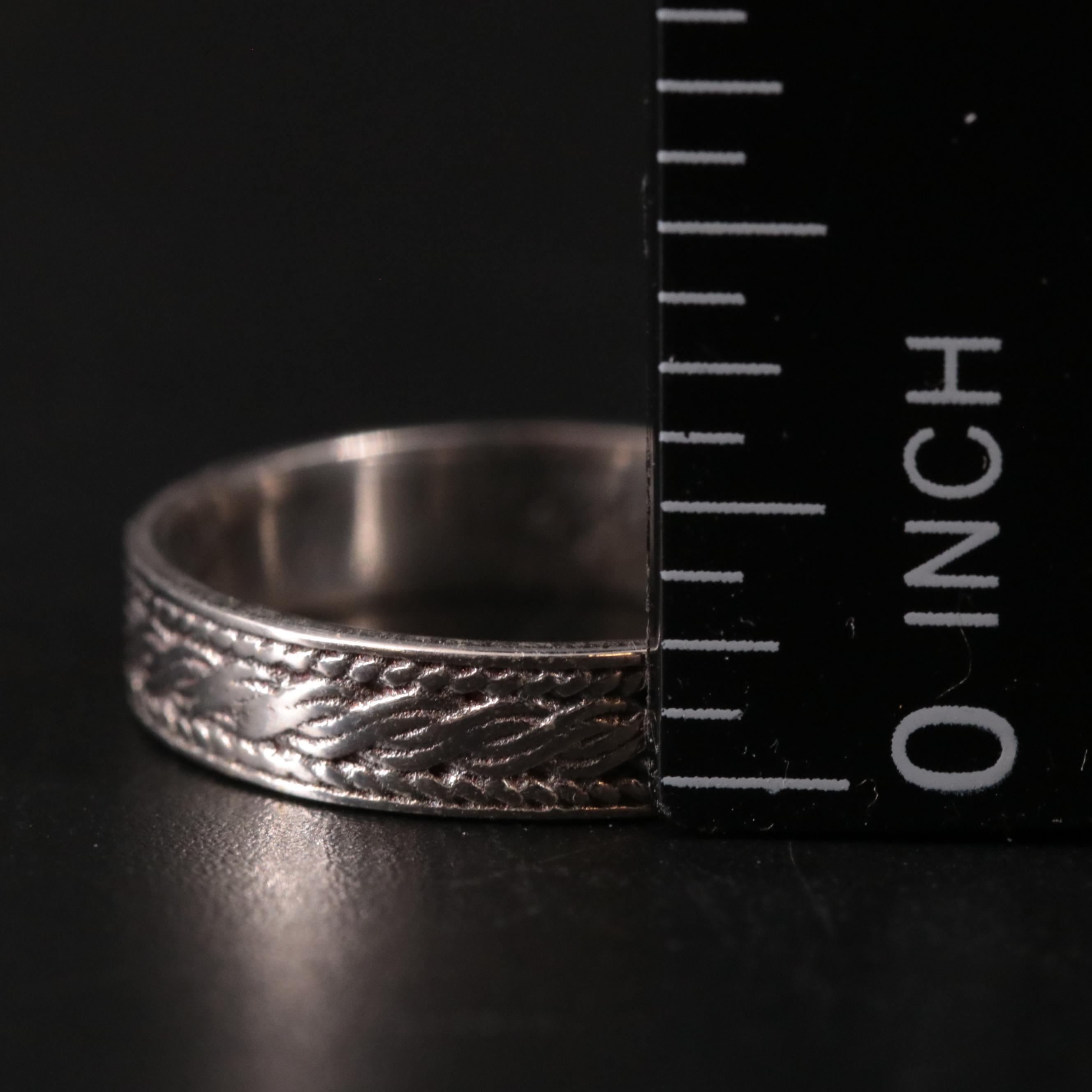 Sterling Textured Band