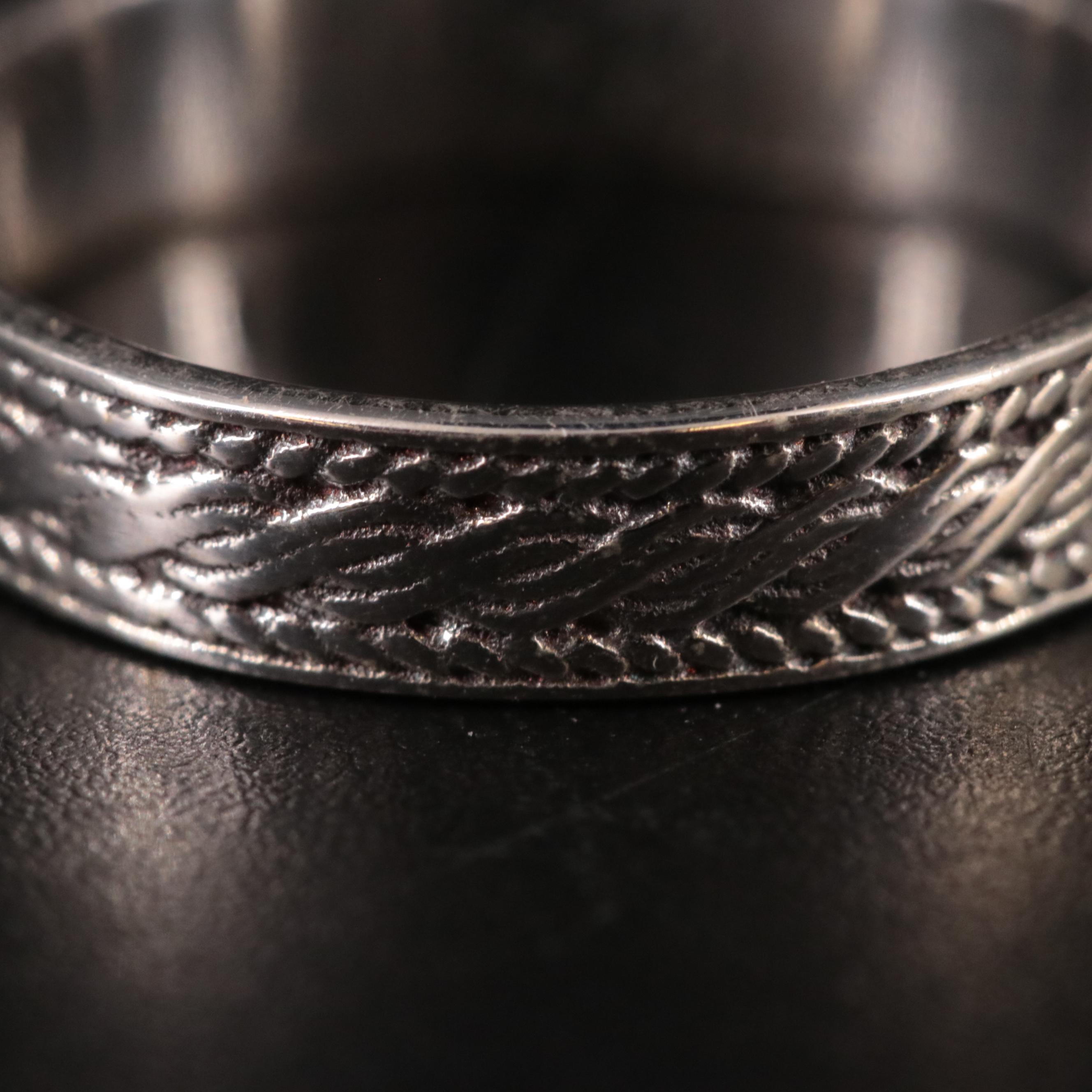 Sterling Textured Band