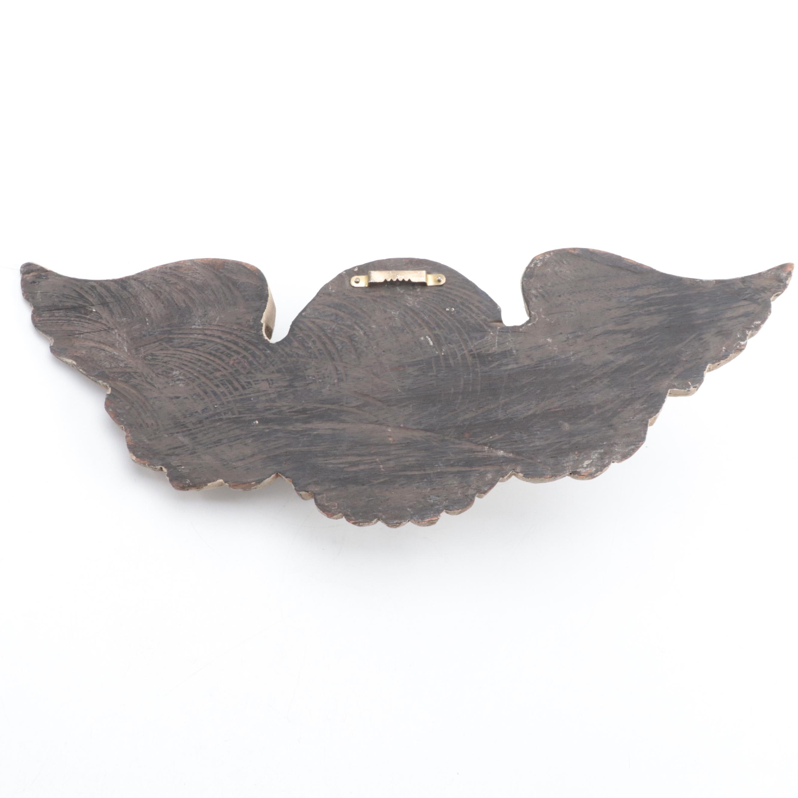 Wood Cherub and Ceracast Clay Bust Wall Hangings