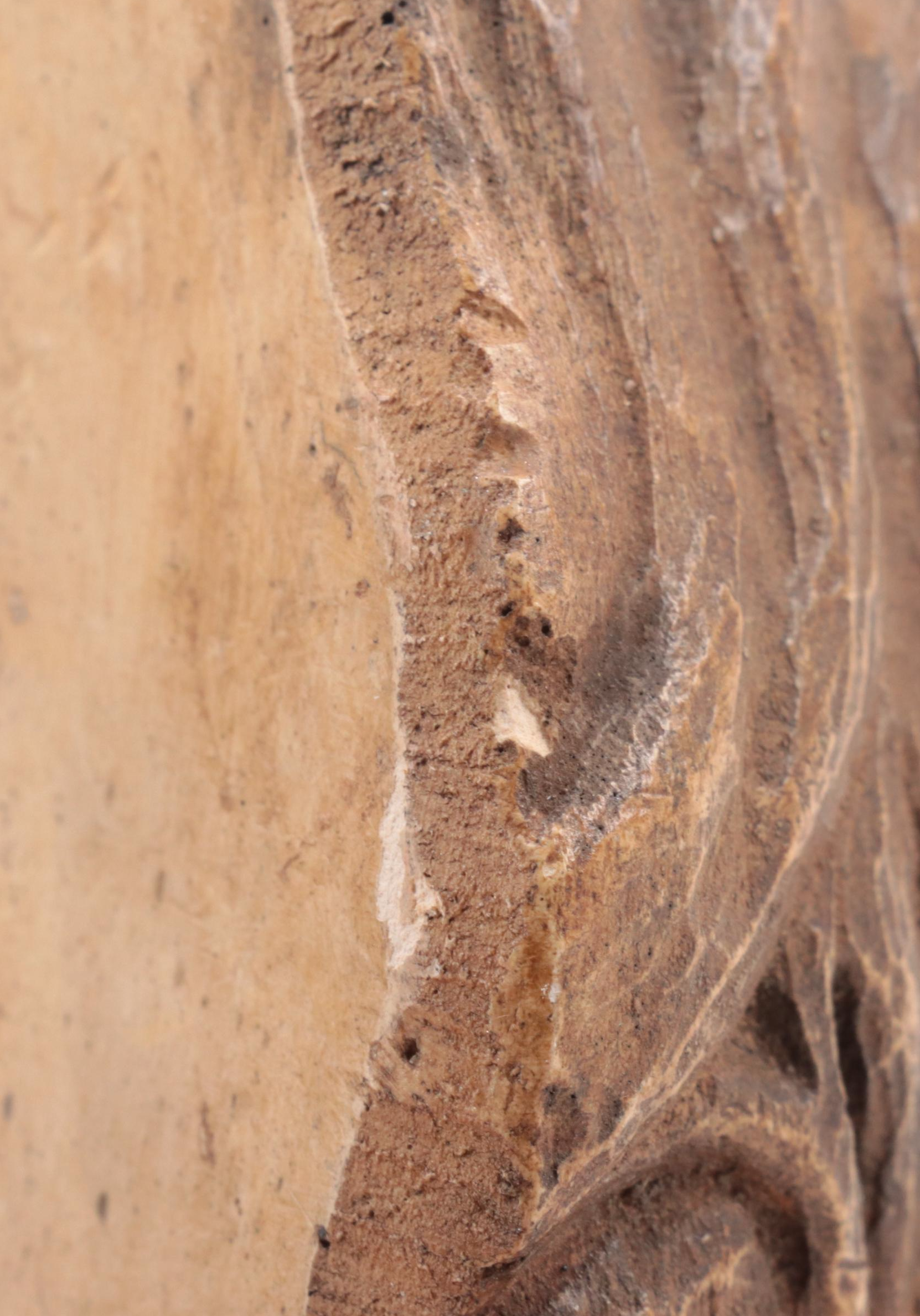 Wood Cherub and Ceracast Clay Bust Wall Hangings