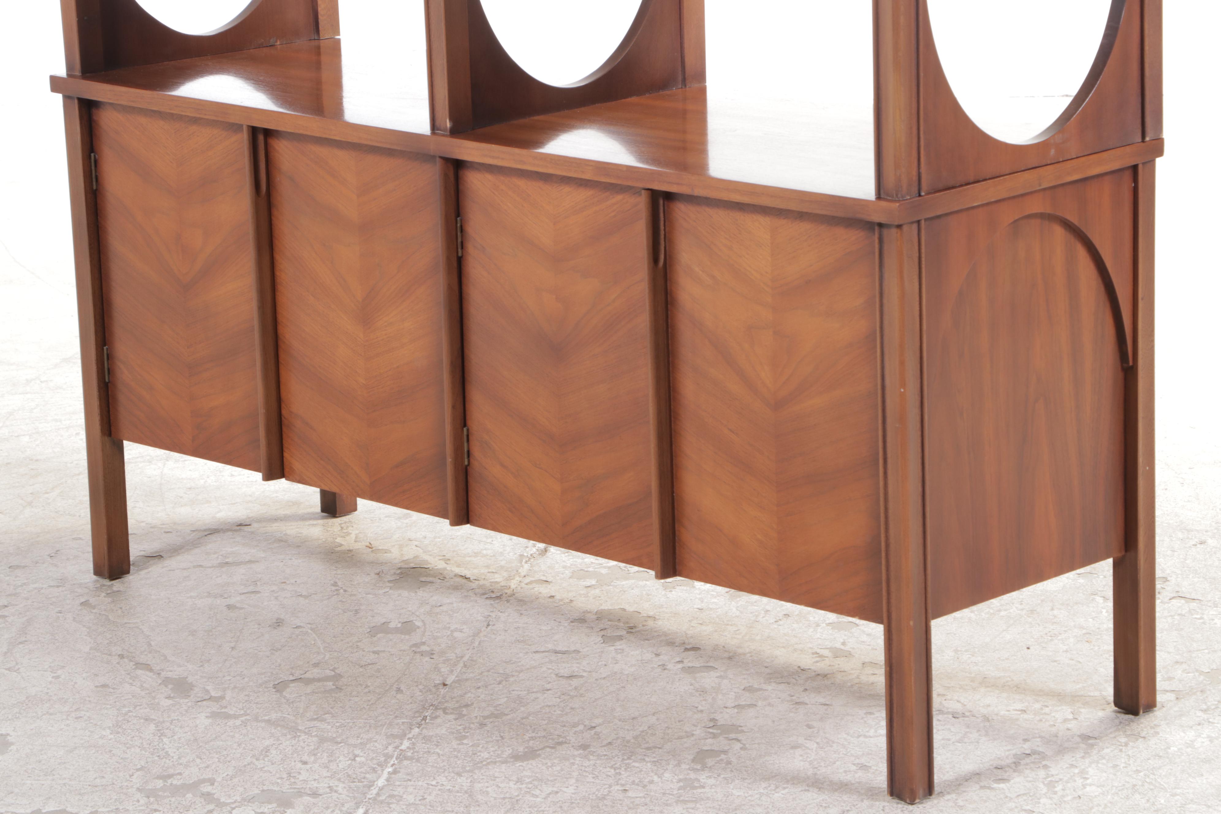 Kent-Coffey "Perspecta" Mid Century Modern Walnut Double-Sided Room Divider