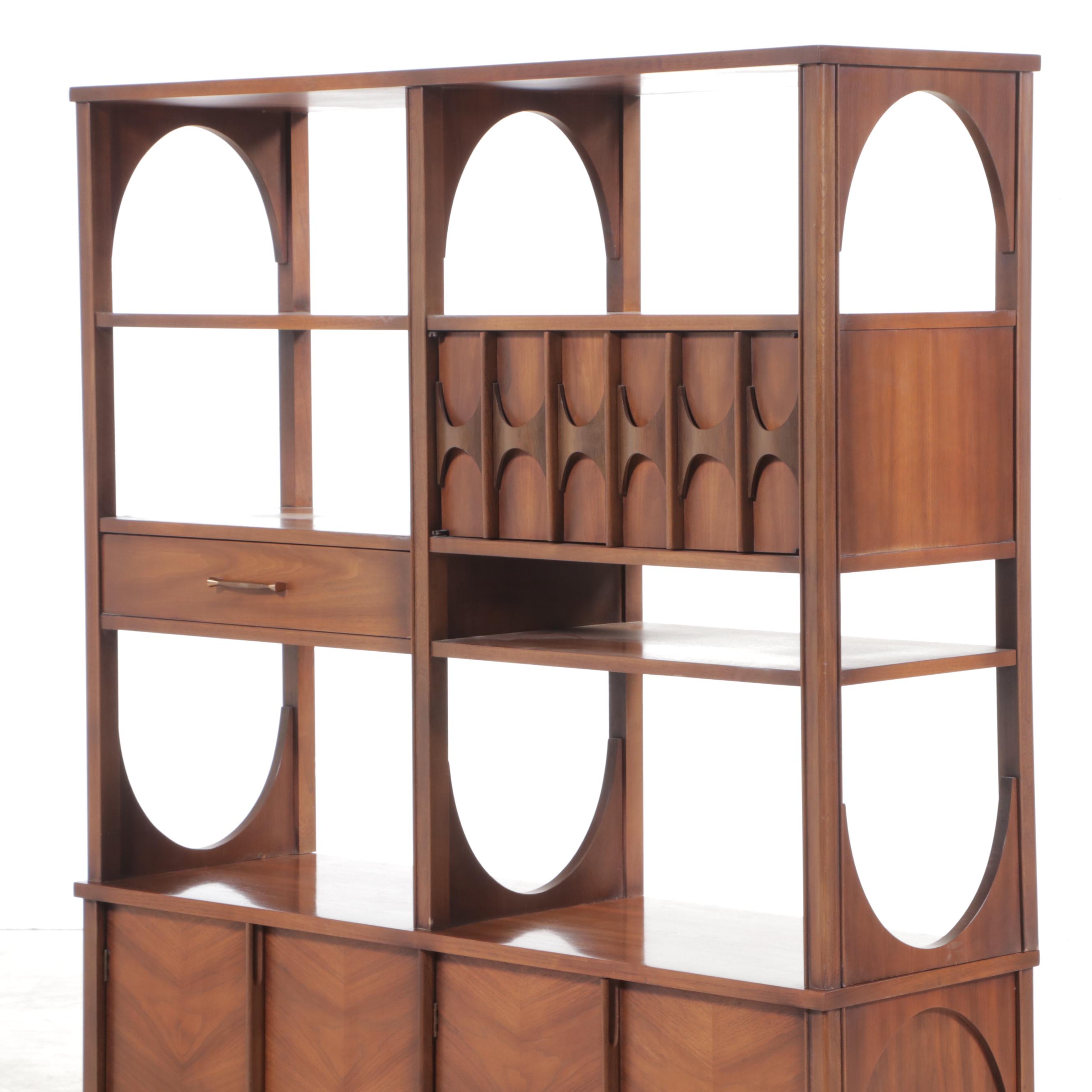 Kent-Coffey "Perspecta" Mid Century Modern Walnut Double-Sided Room Divider