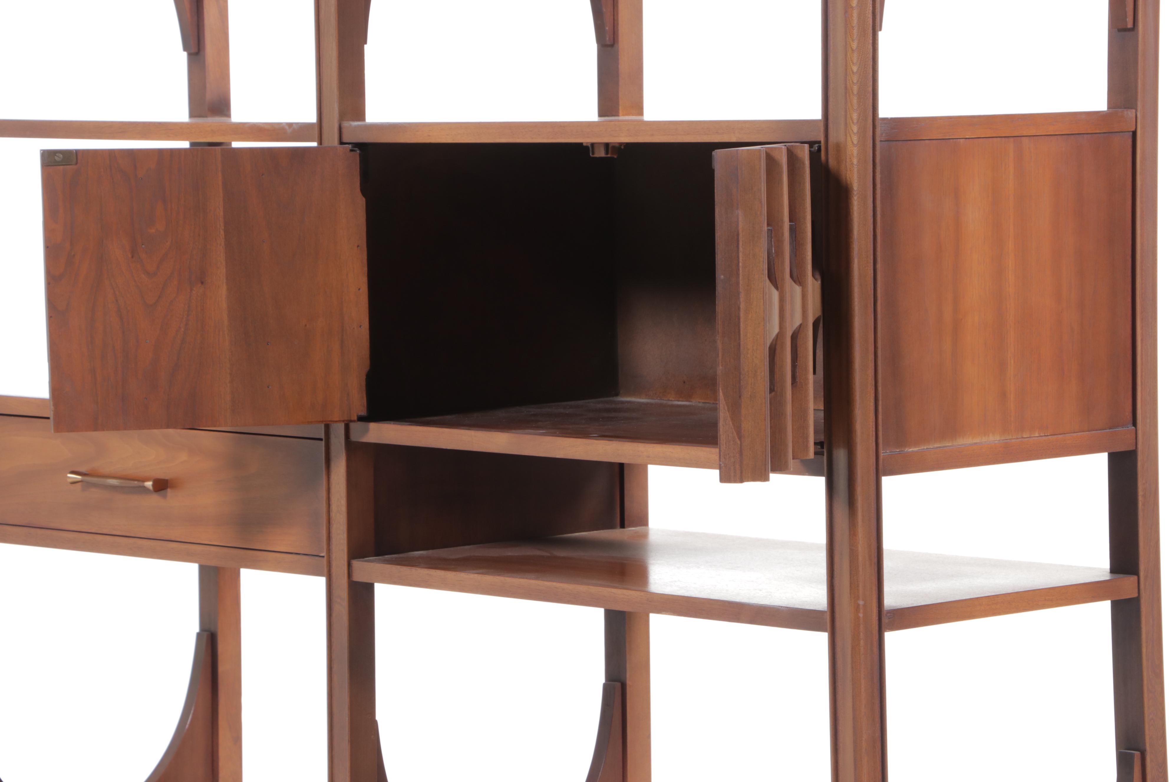 Kent-Coffey "Perspecta" Mid Century Modern Walnut Double-Sided Room Divider