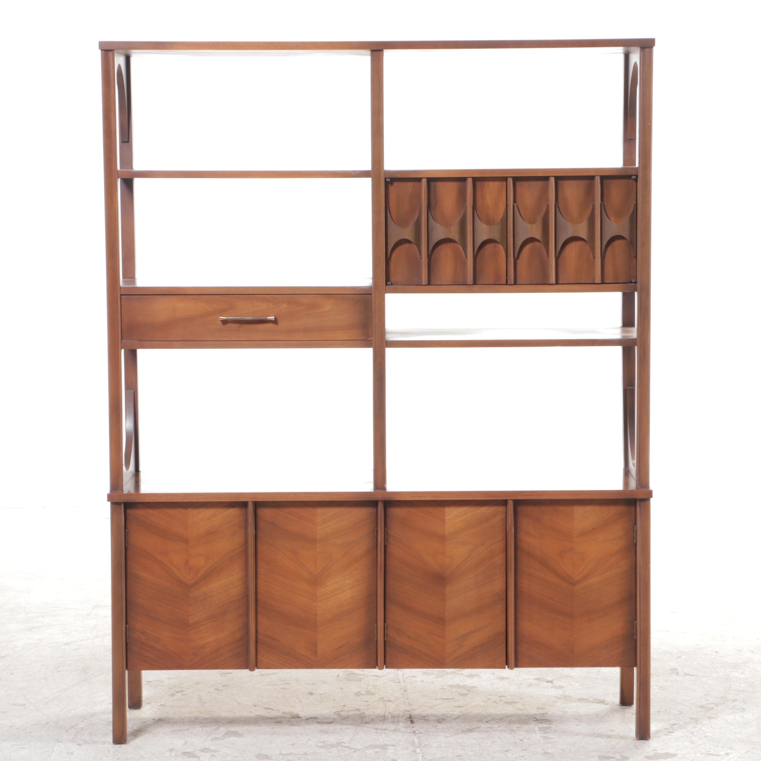 Kent-Coffey "Perspecta" Mid Century Modern Walnut Double-Sided Room Divider