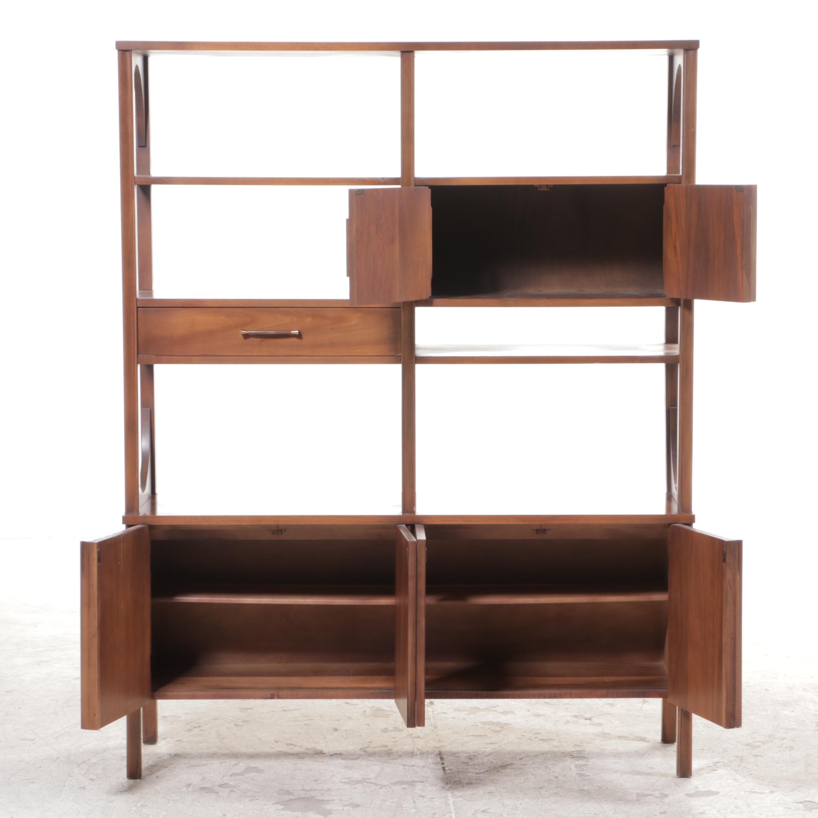 Kent-Coffey "Perspecta" Mid Century Modern Walnut Double-Sided Room Divider