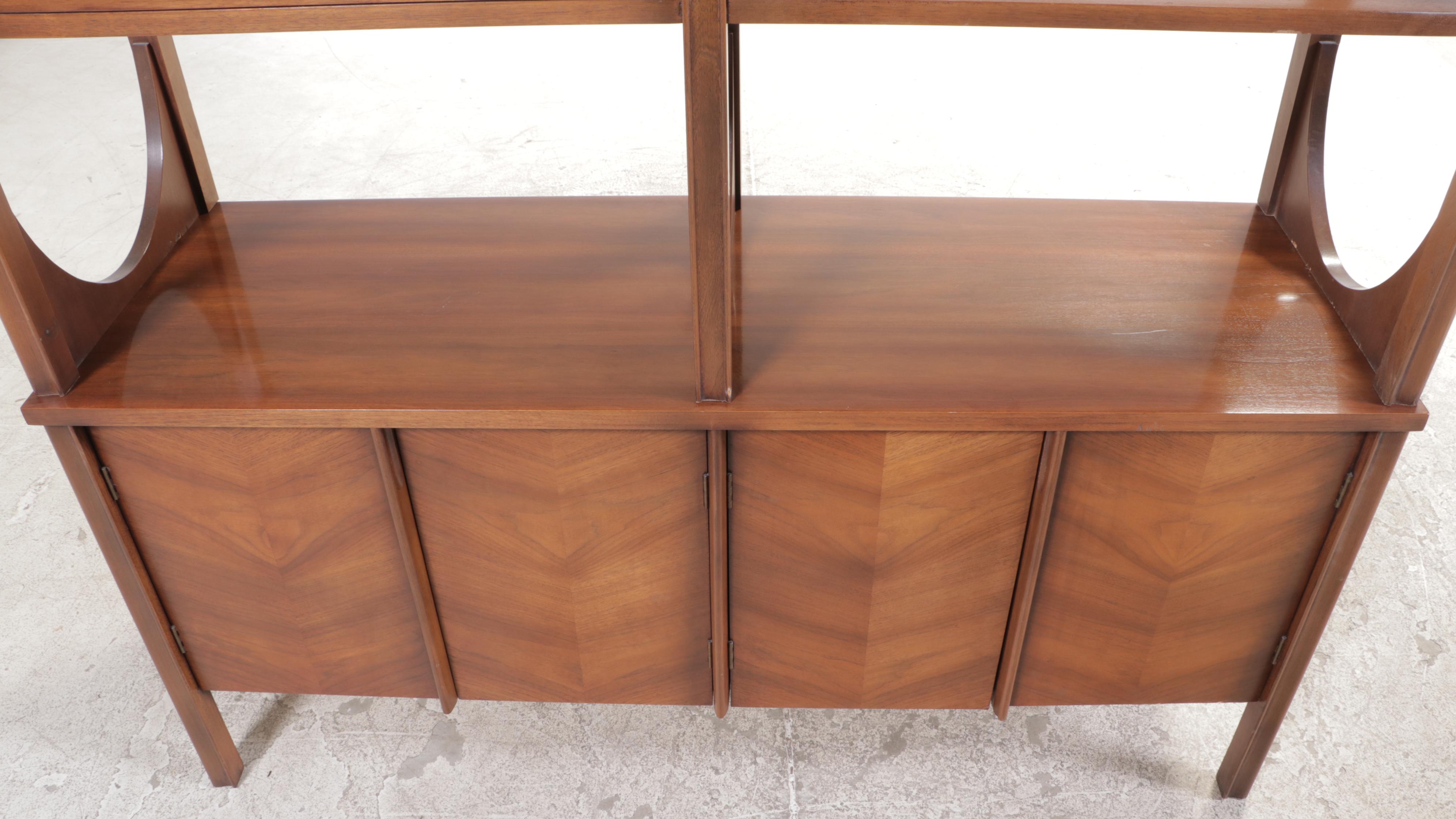 Kent-Coffey "Perspecta" Mid Century Modern Walnut Double-Sided Room Divider