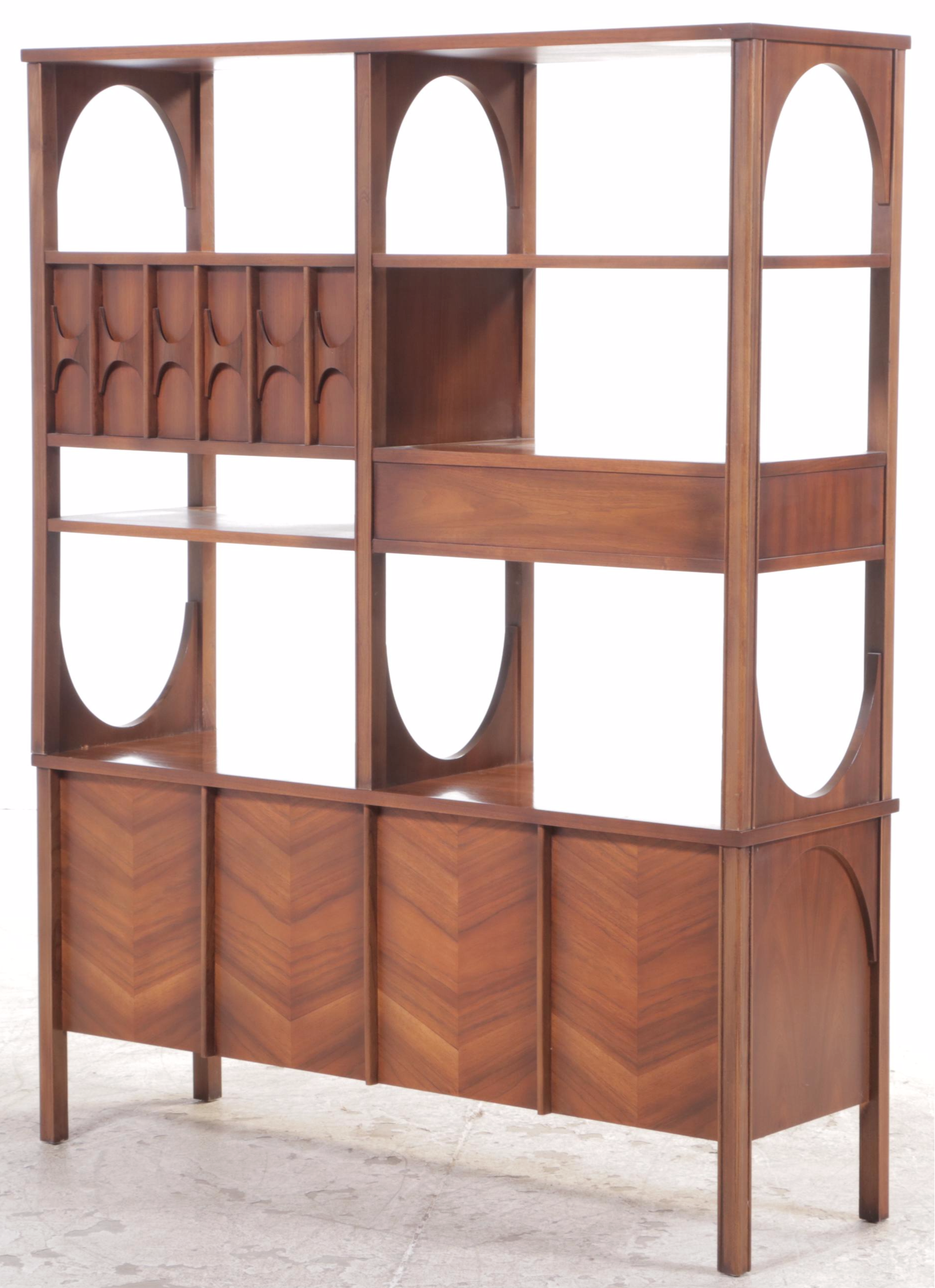 Kent-Coffey "Perspecta" Mid Century Modern Walnut Double-Sided Room Divider