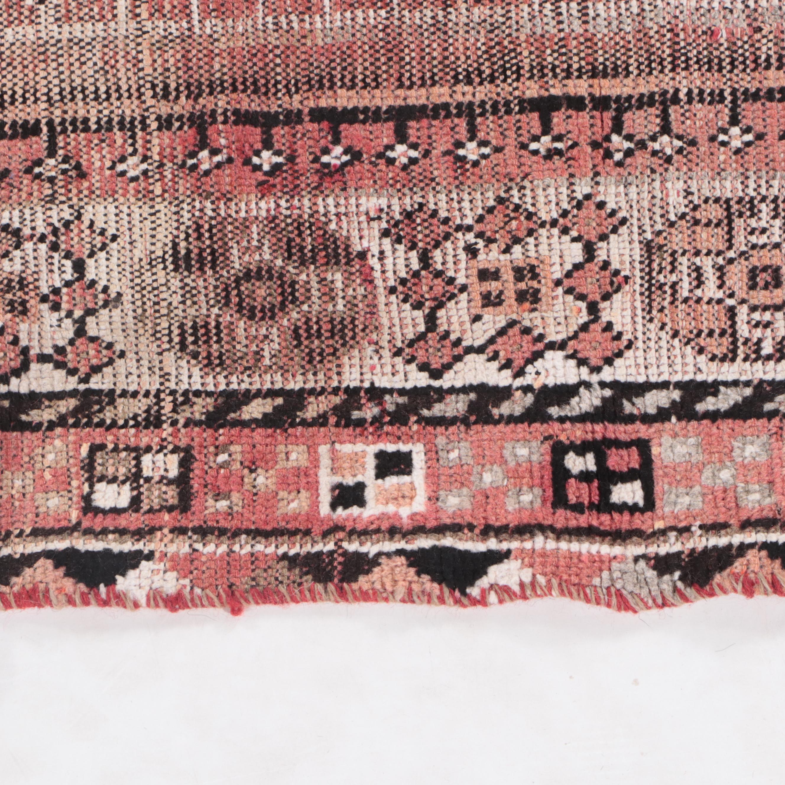 4'7 x 7' Hand-Knotted Persian Kurdish Area Rug