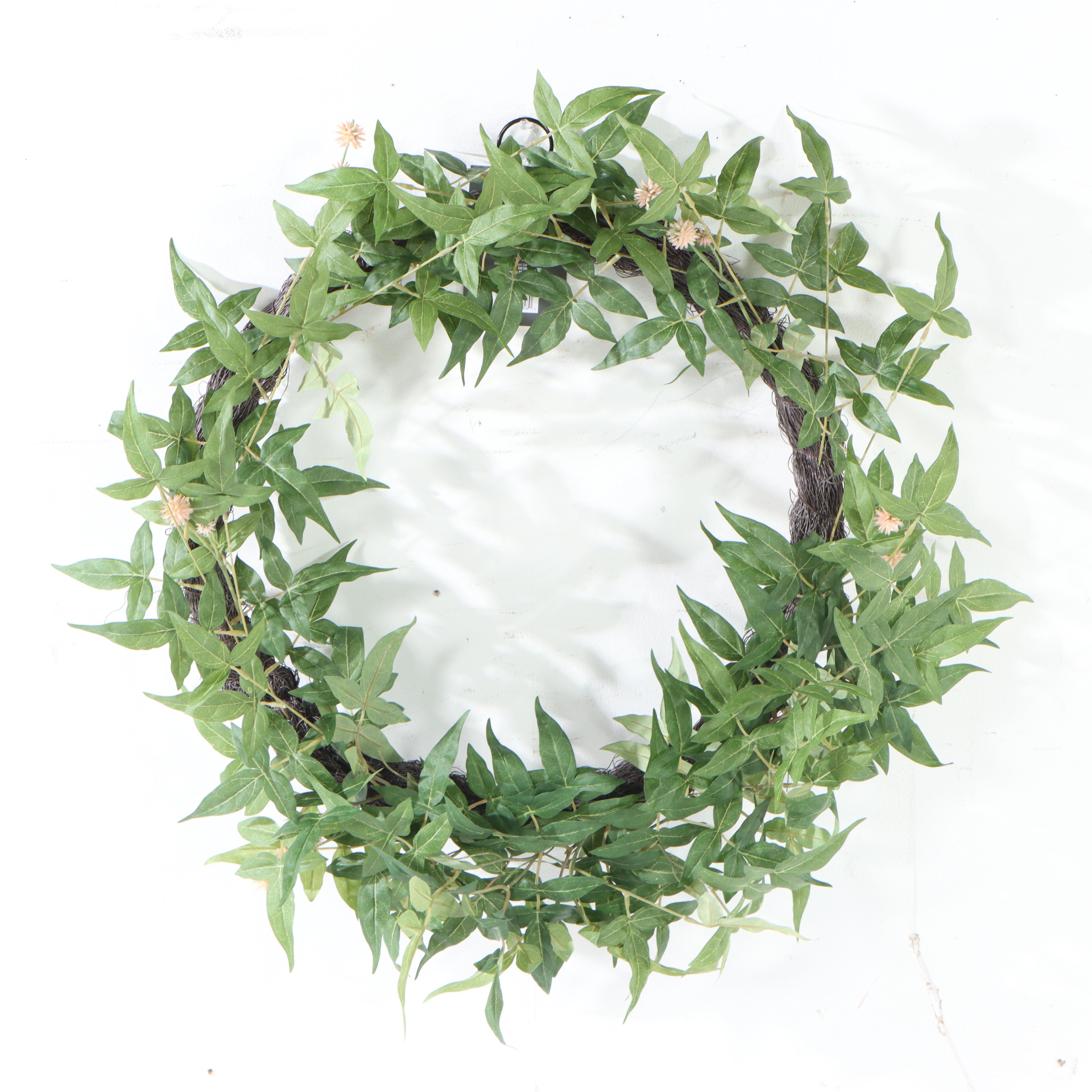 Pair of Threshold with Studio McGee Asymmetrical Wreaths
