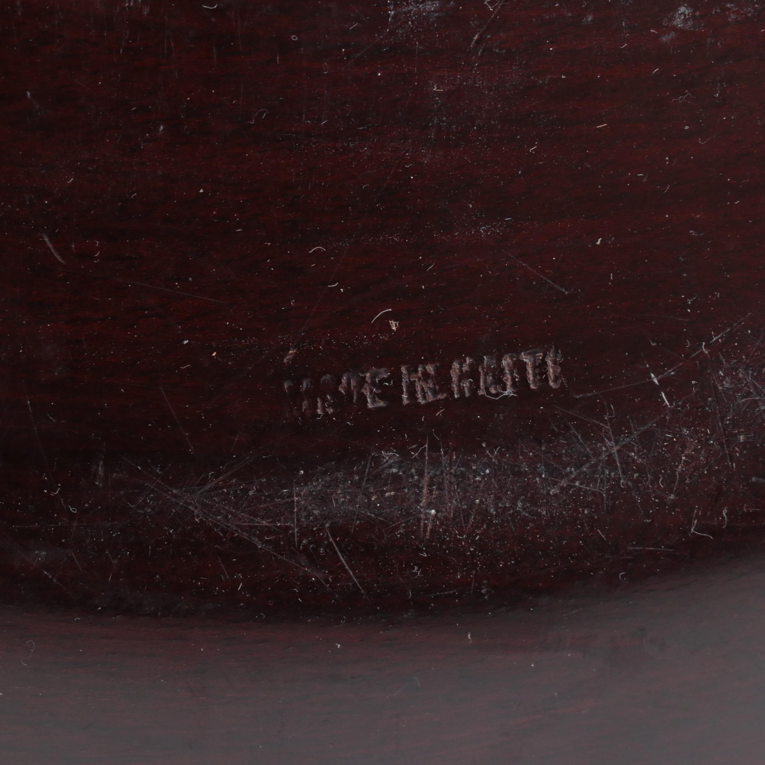 Haitian Pantalcraft Mahogany Serving Bowl and Dinner Bowls