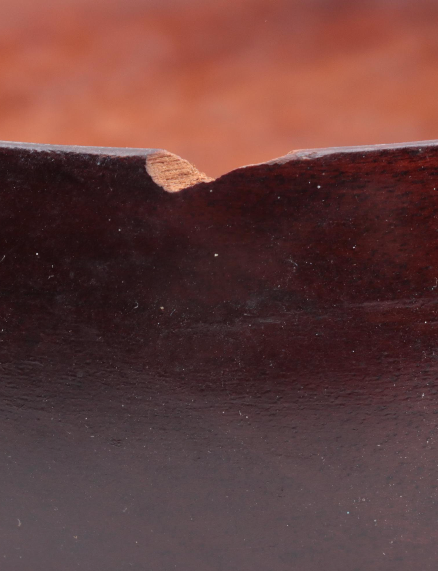 Haitian Pantalcraft Mahogany Serving Bowl and Dinner Bowls