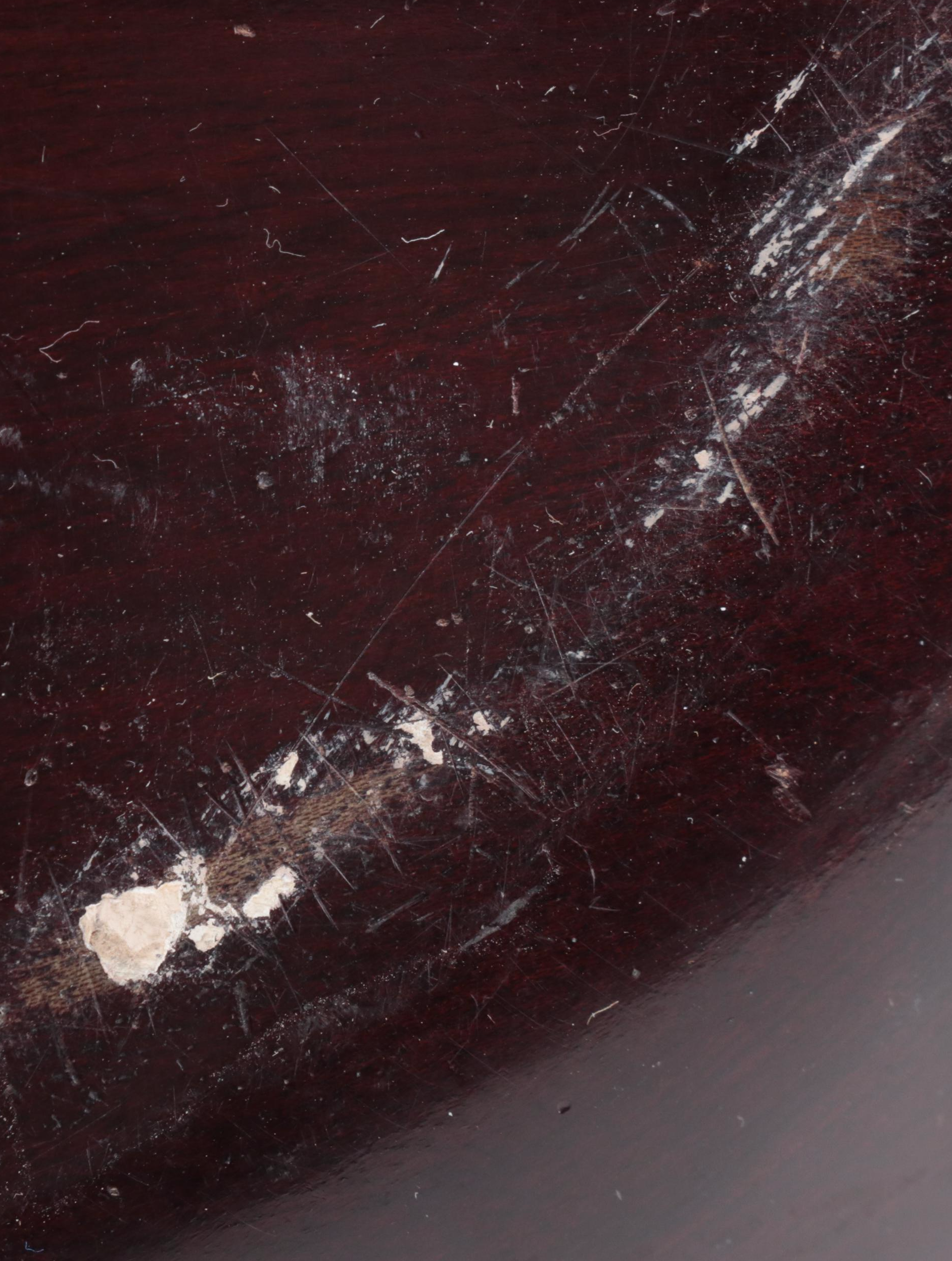 Haitian Pantalcraft Mahogany Serving Bowl and Dinner Bowls