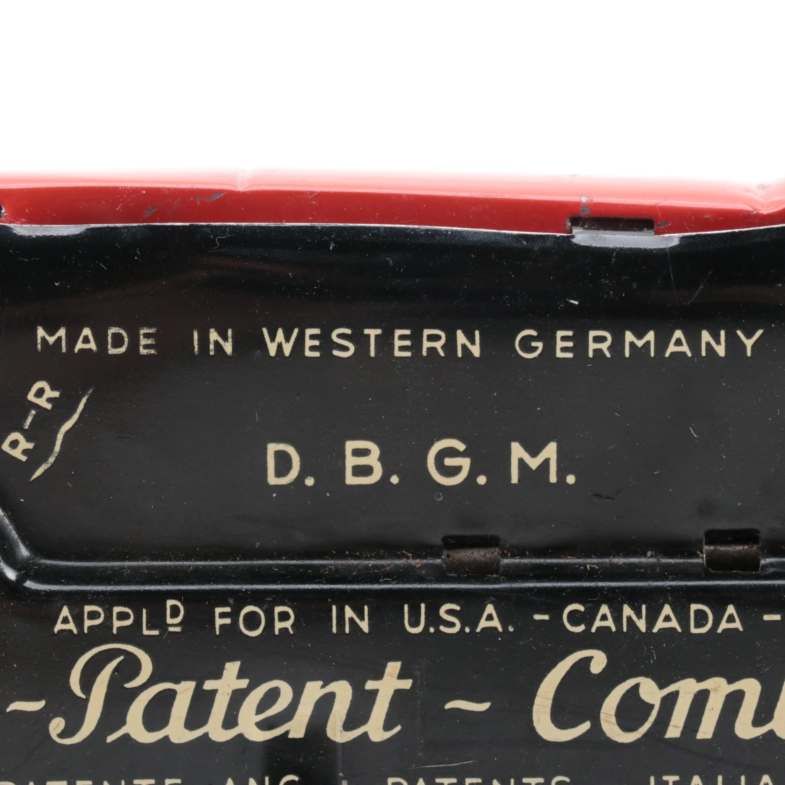 Germany Schuco Combinato 4003 Tin Litho Windup Diecast Toy Car, Mid-20th C