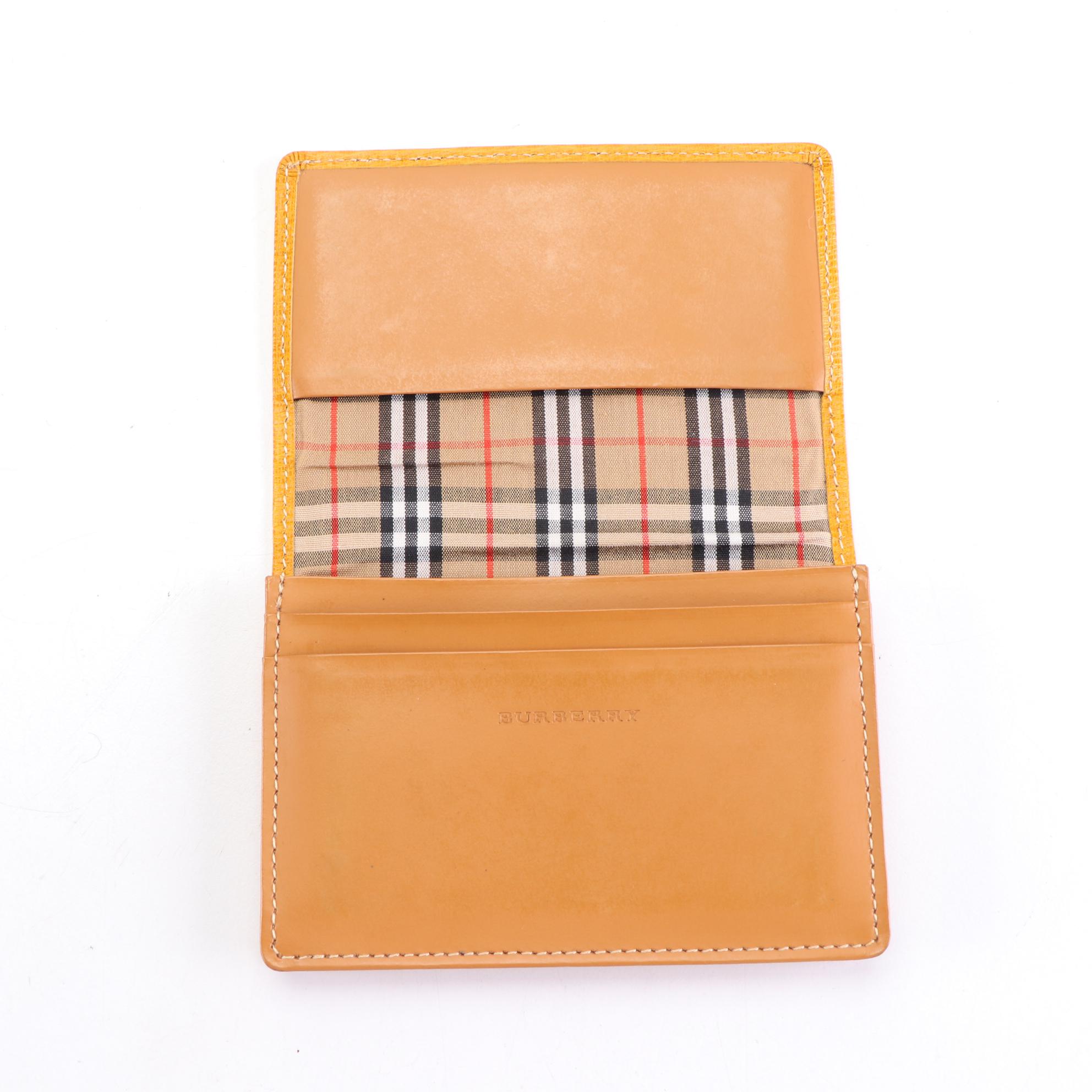 Burberry Card Case in Crossgrain Leather with Box