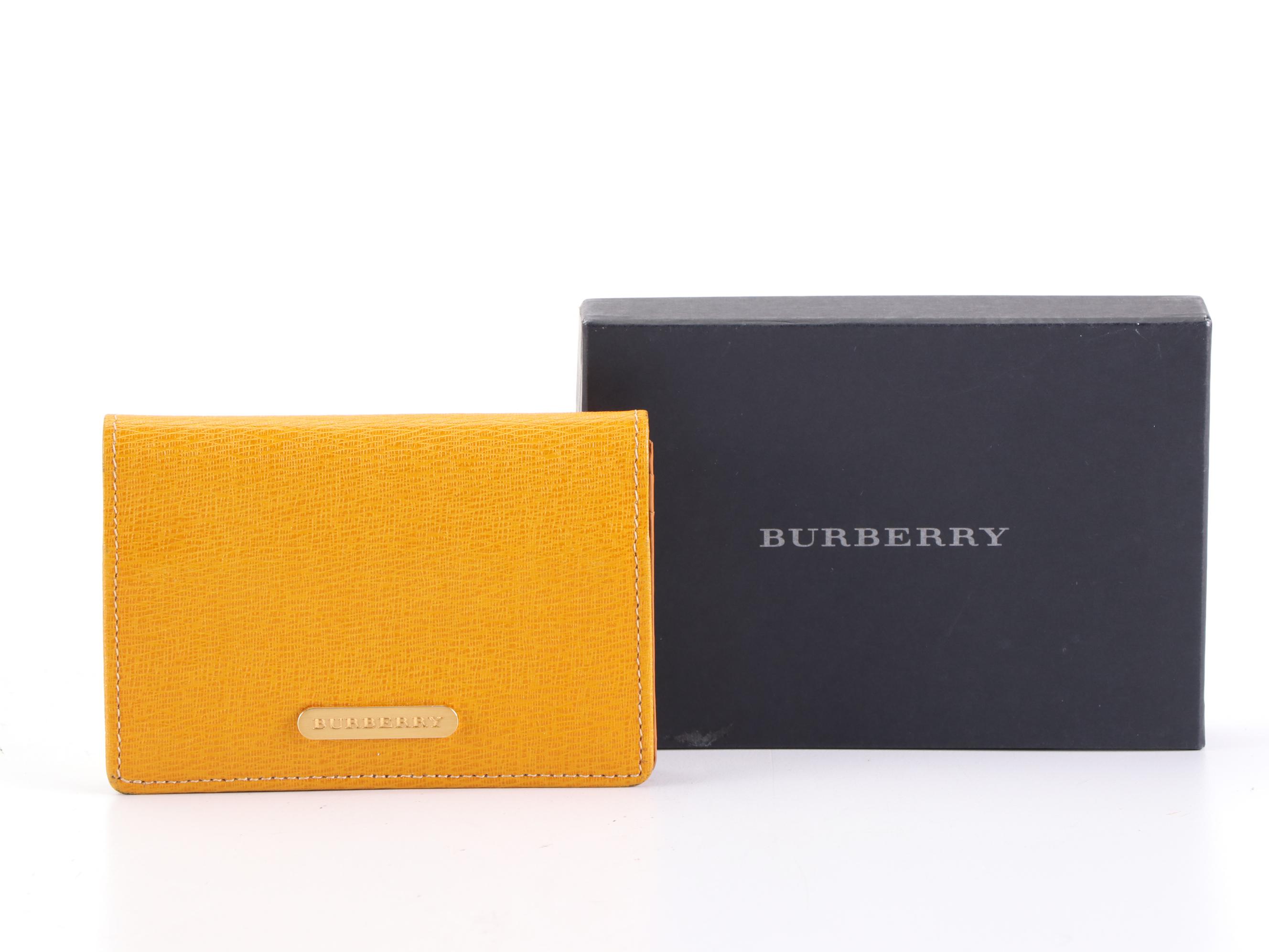 Burberry Card Case in Crossgrain Leather with Box