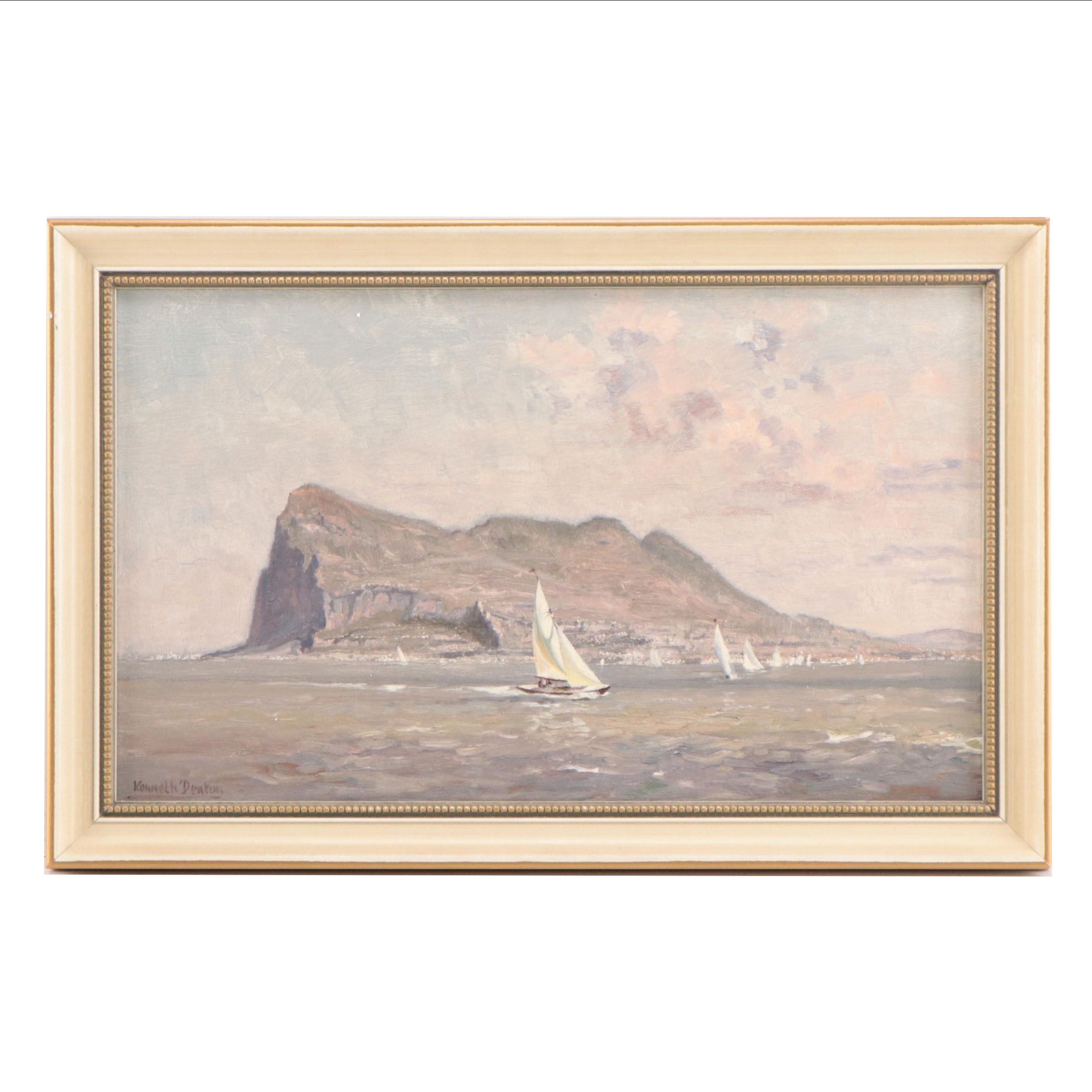 Kenneth Denton Gibraltar Coastal Landscape "The Rock"