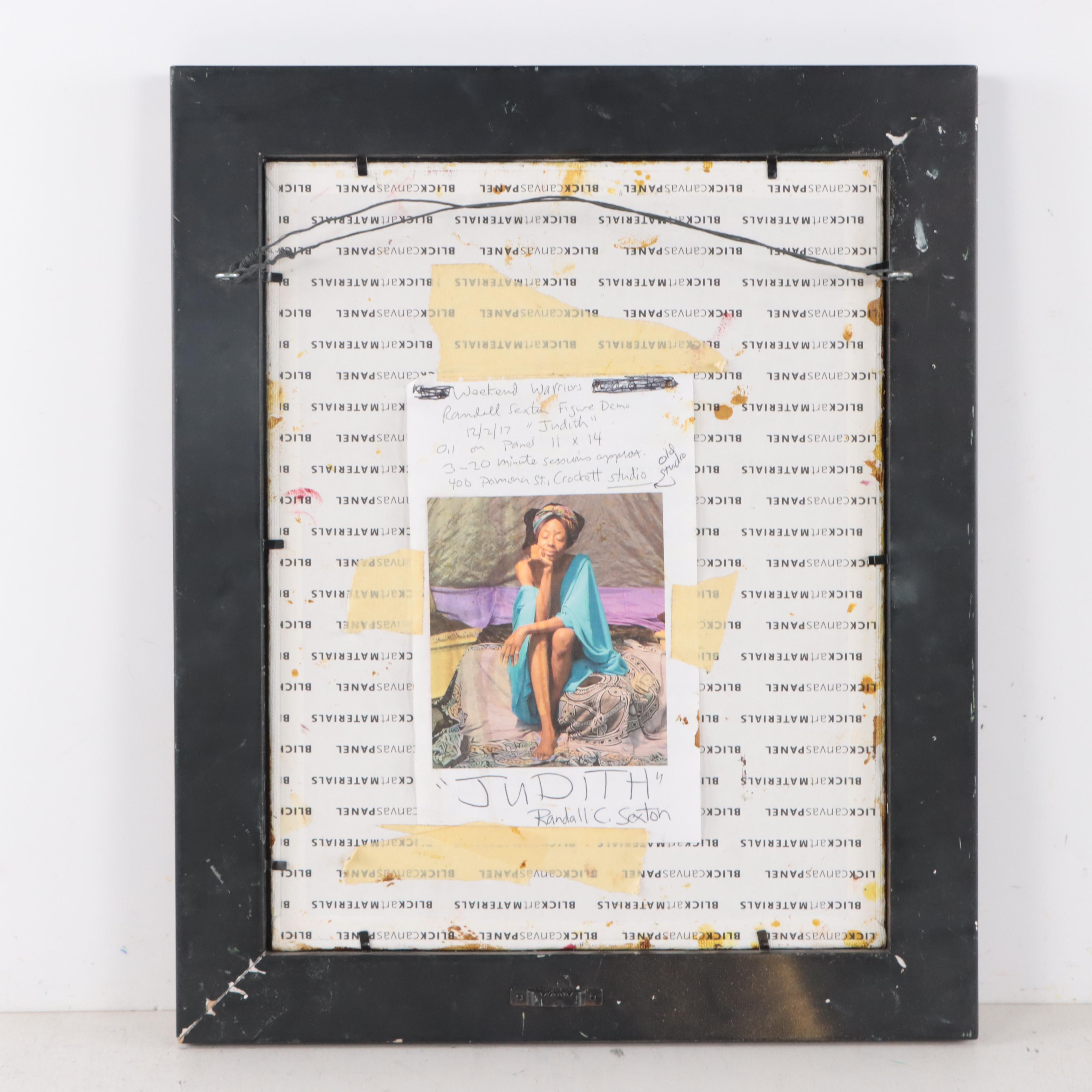 Randall Sexton Figure Study Oil Painting "Judith," 2017