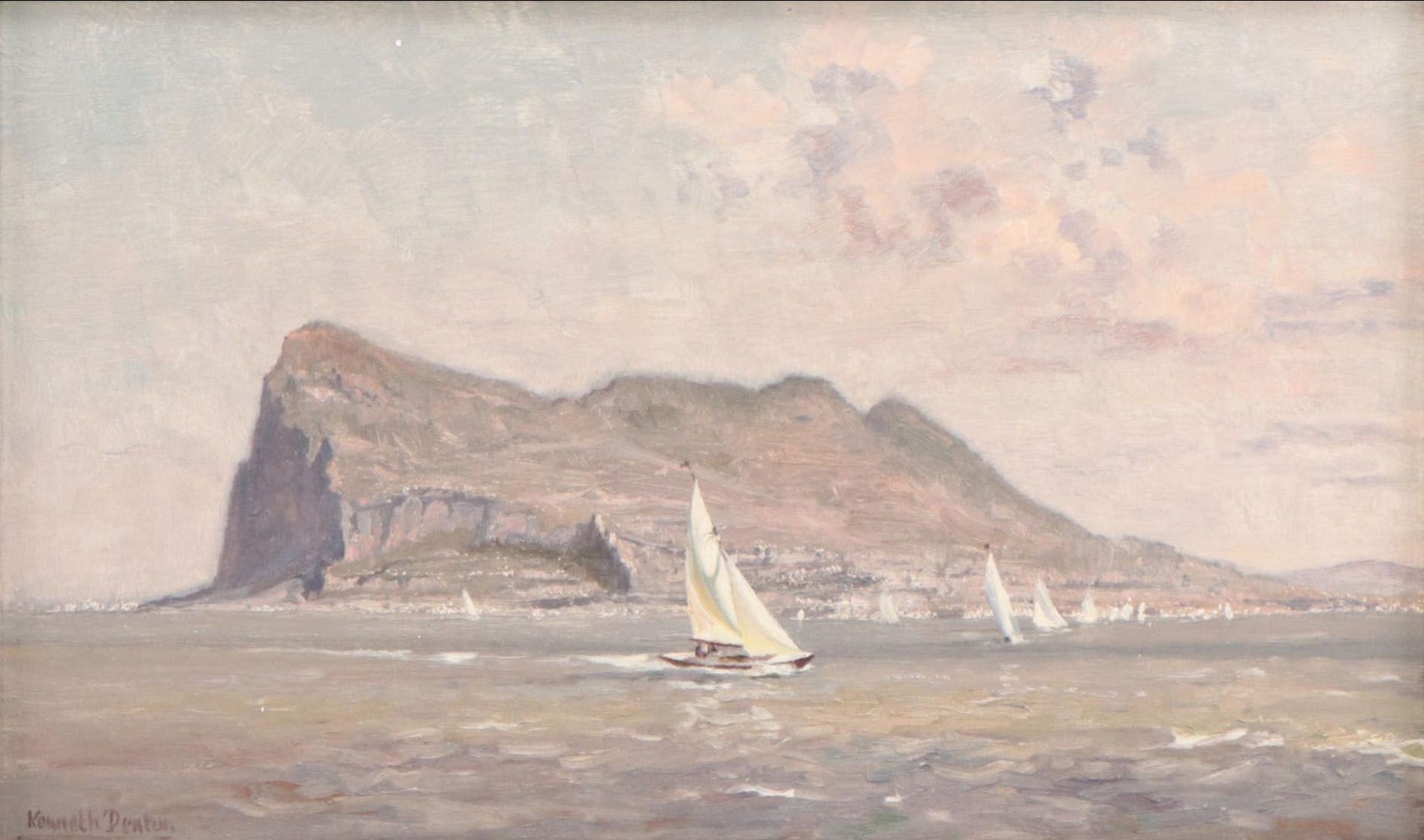 Kenneth Denton Gibraltar Coastal Landscape "The Rock"