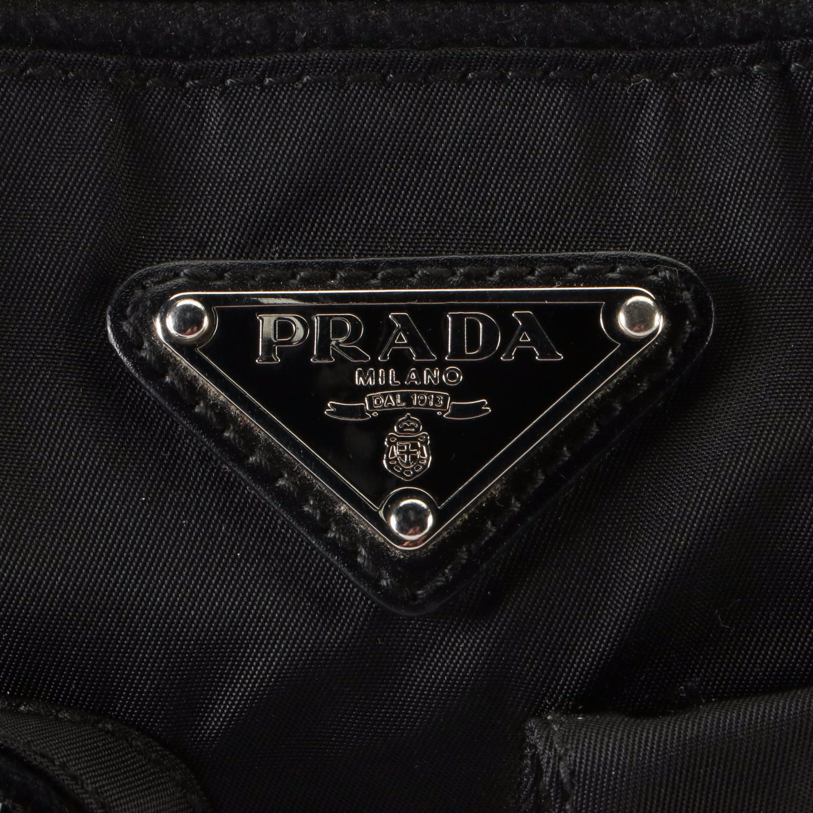 Prada Belt Bag in Black Nylon Gabardine with Leather Trim