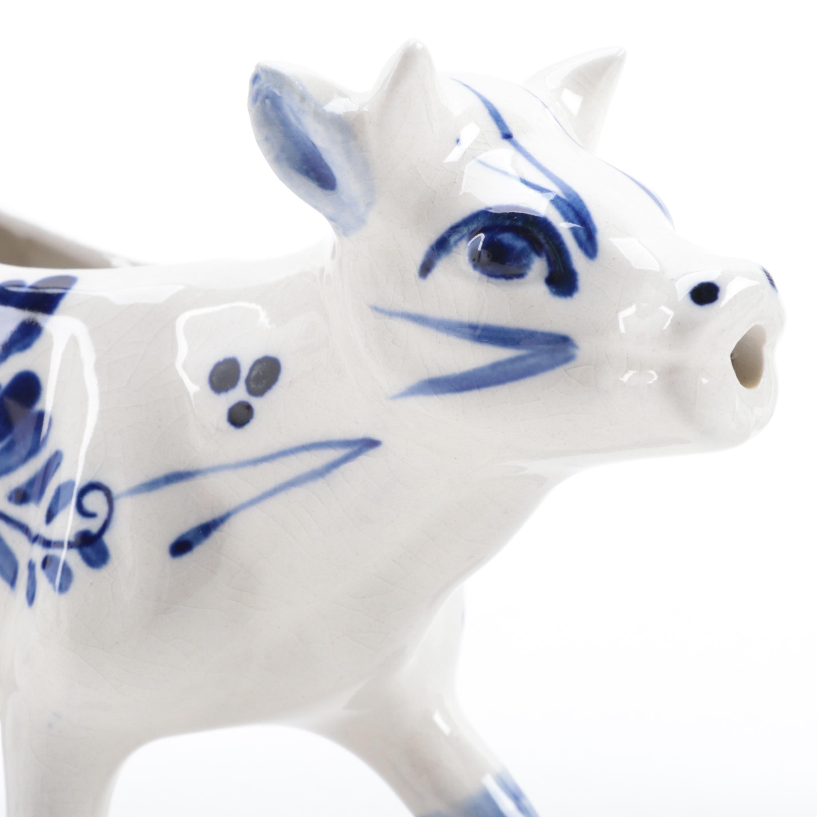 Russian Gzhel and Other Earthenware Table Accessories