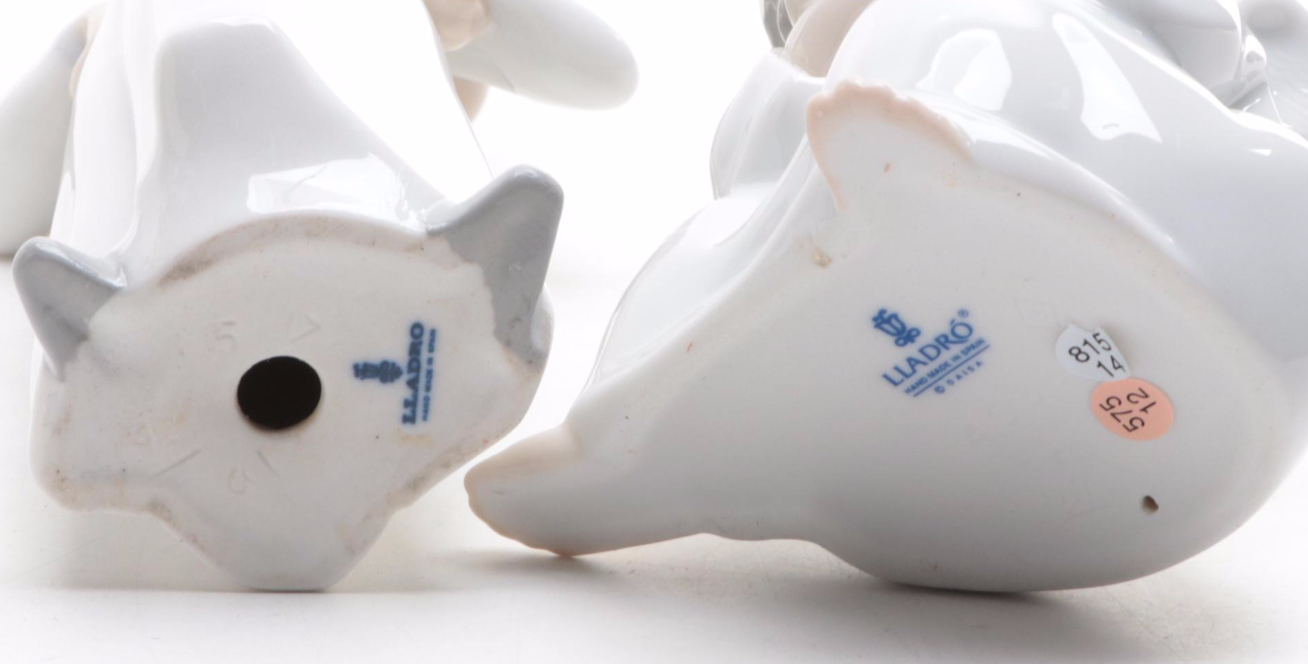 Lladró Porcelain Figurines Including "Angel Thinking"