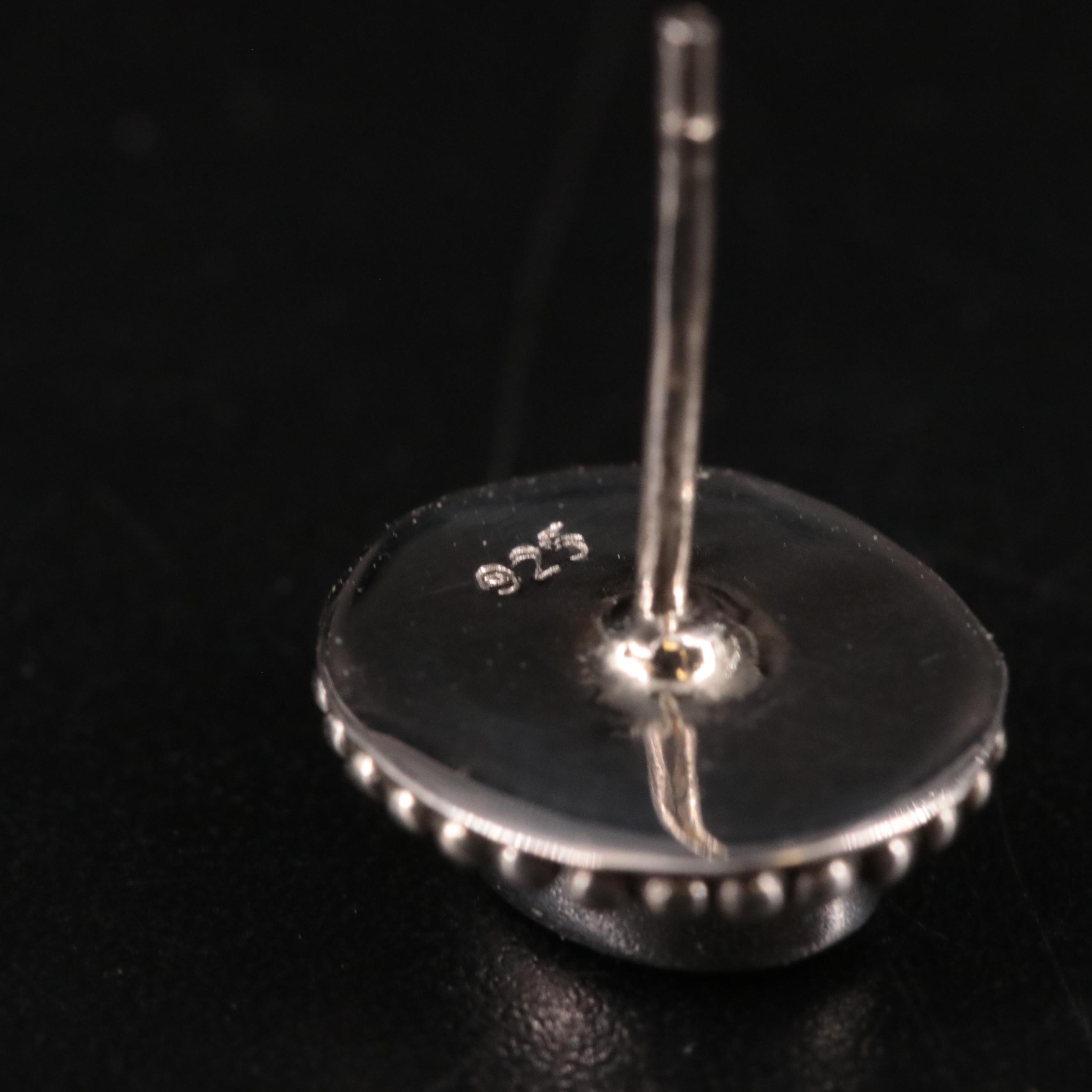 Sterling Amethyst Stud Earrings