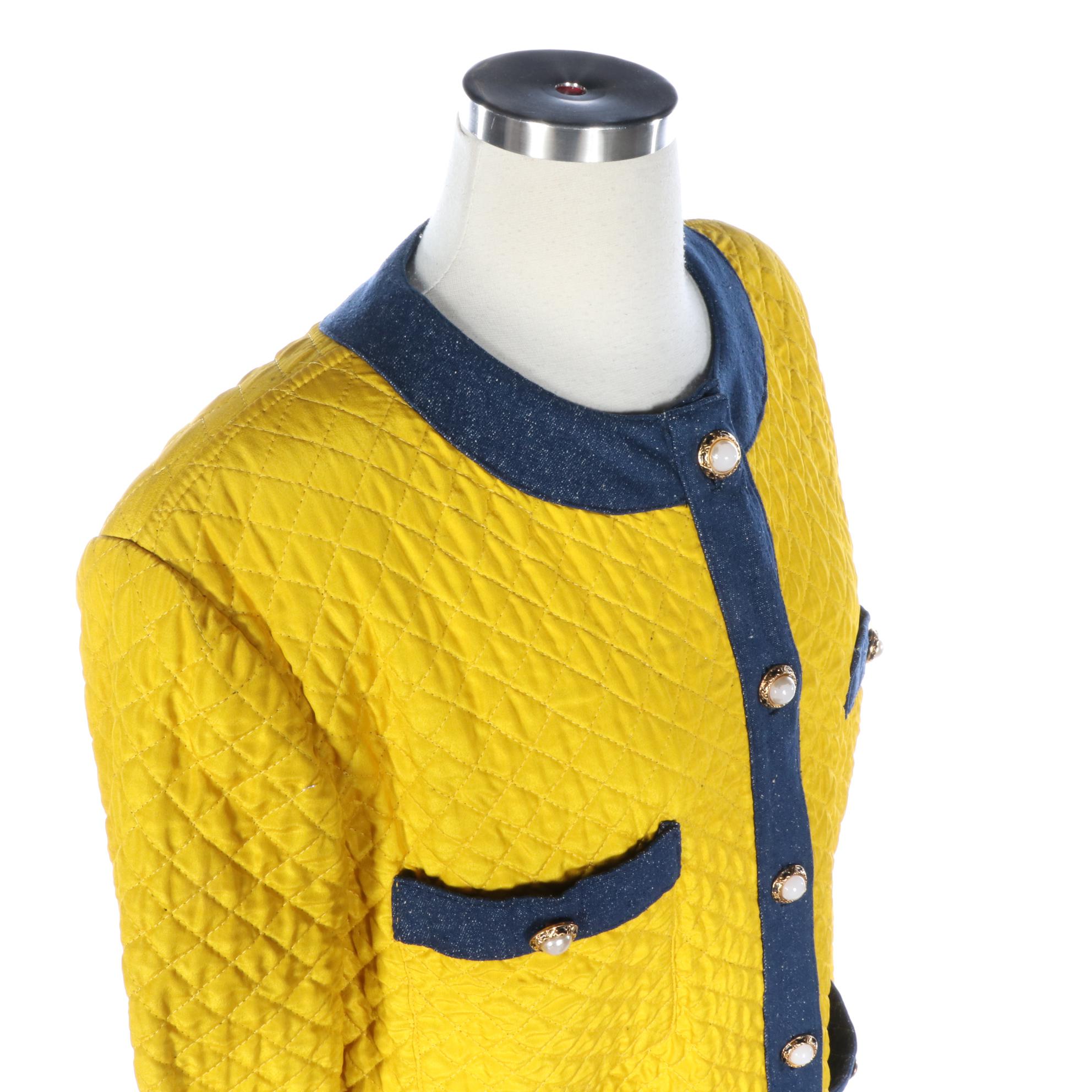 Chanel Créations Double Face Quilted Textile Jacket, 1970s