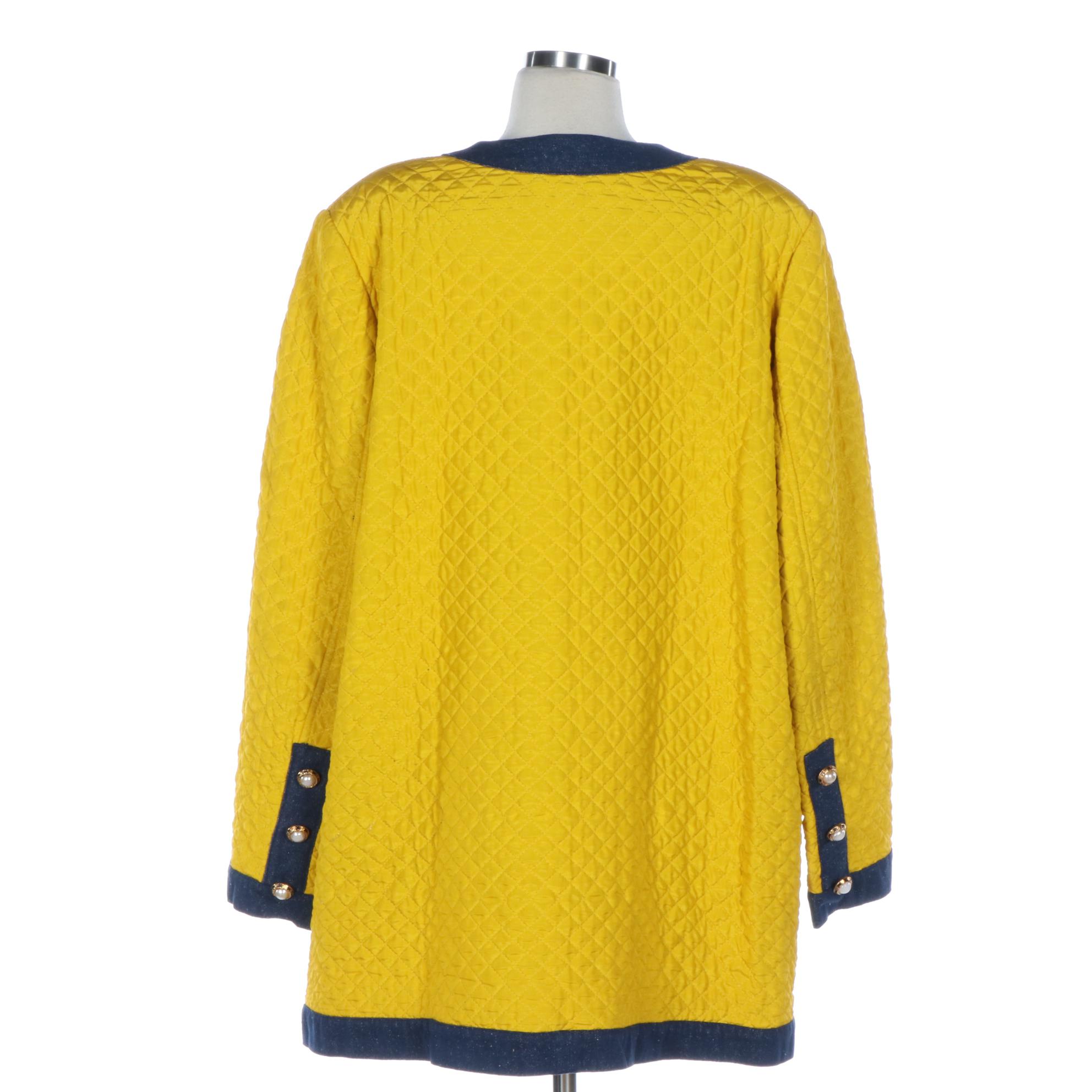 Chanel Créations Double Face Quilted Textile Jacket, 1970s